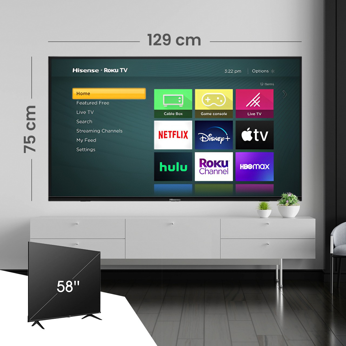 Smart Tv Hisense R6e Series 58r6e Led Roku Os 4k 58 120v