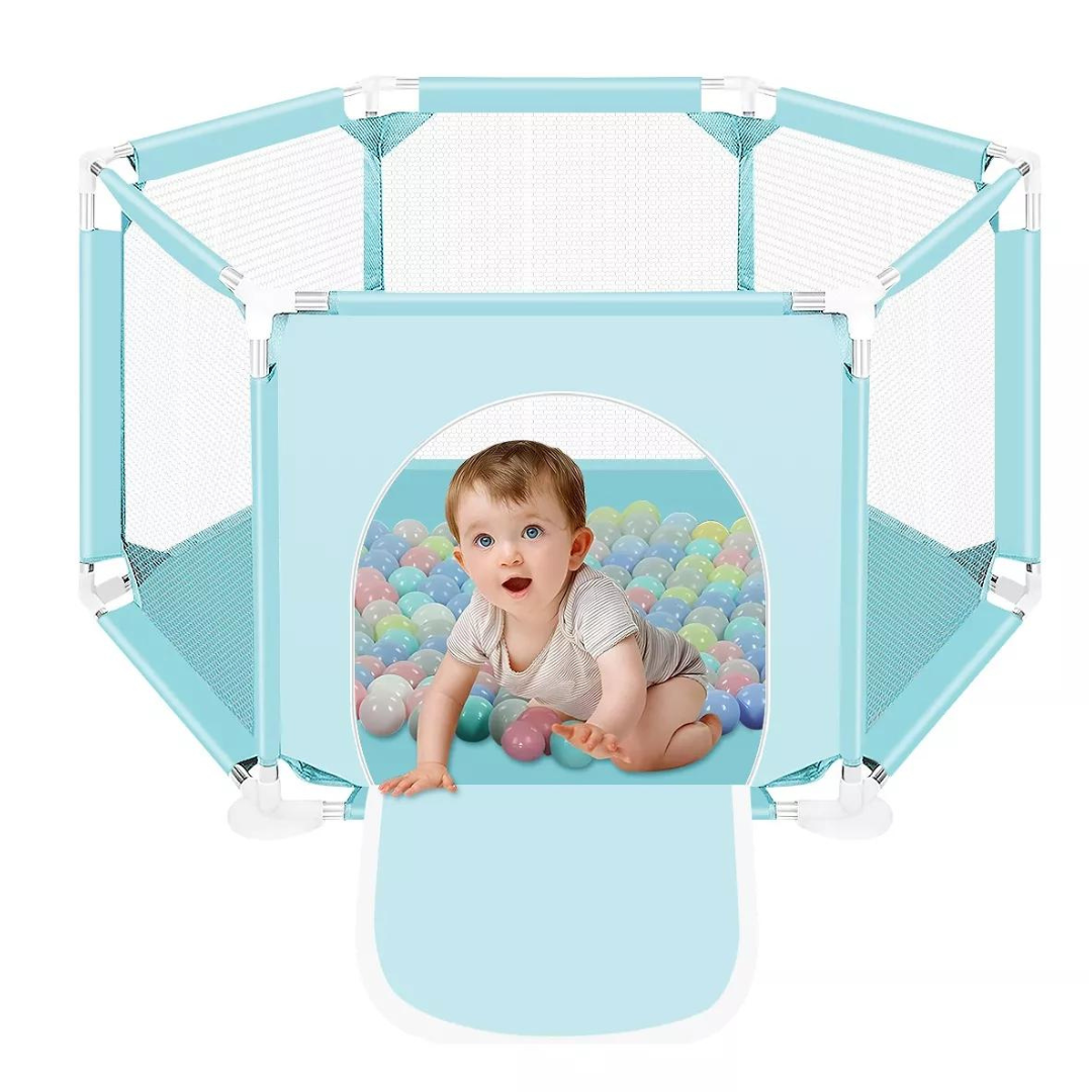 Corral de juegos para bebé azul