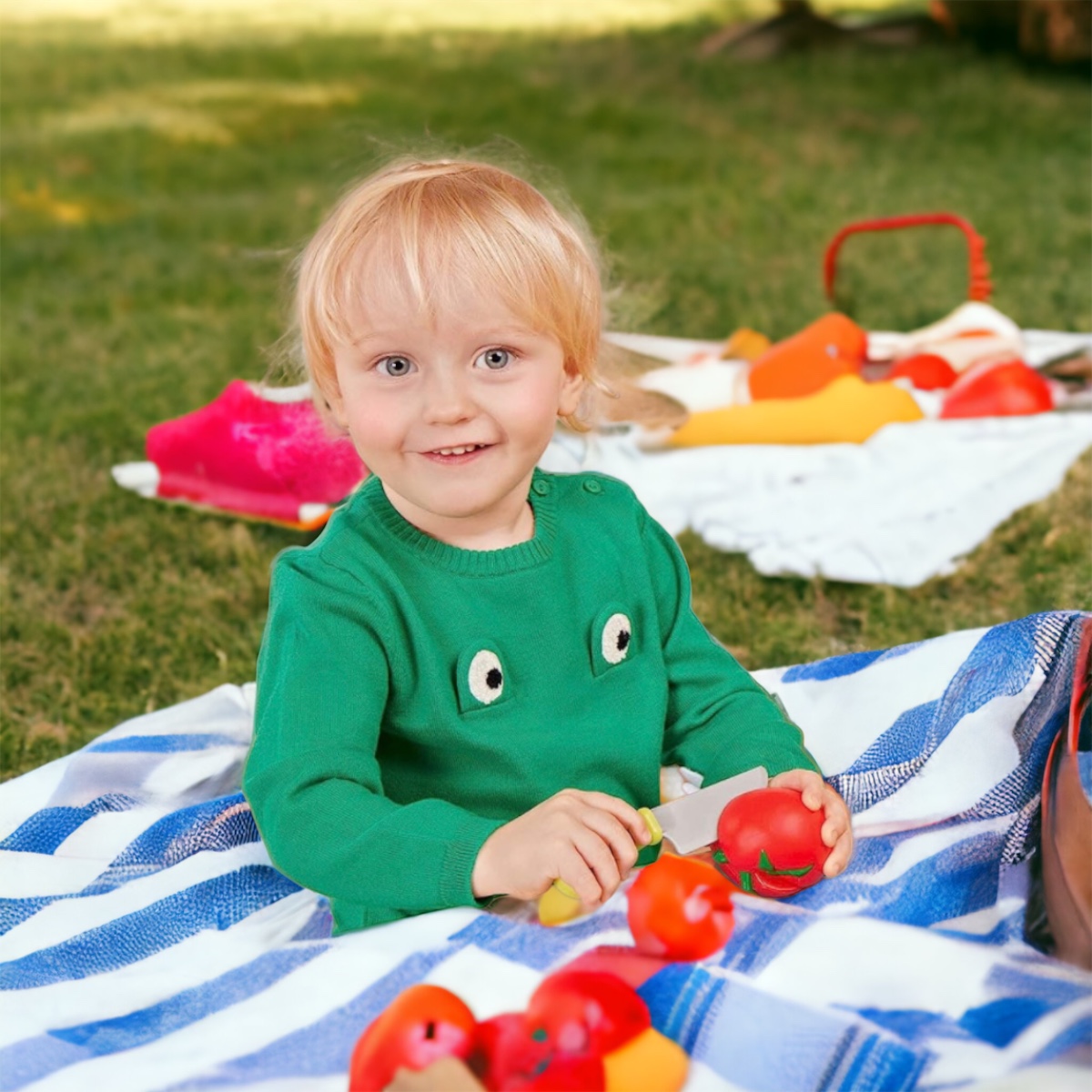 Set De Frutas Y Verduras Con Canasta Juguete Didactico.