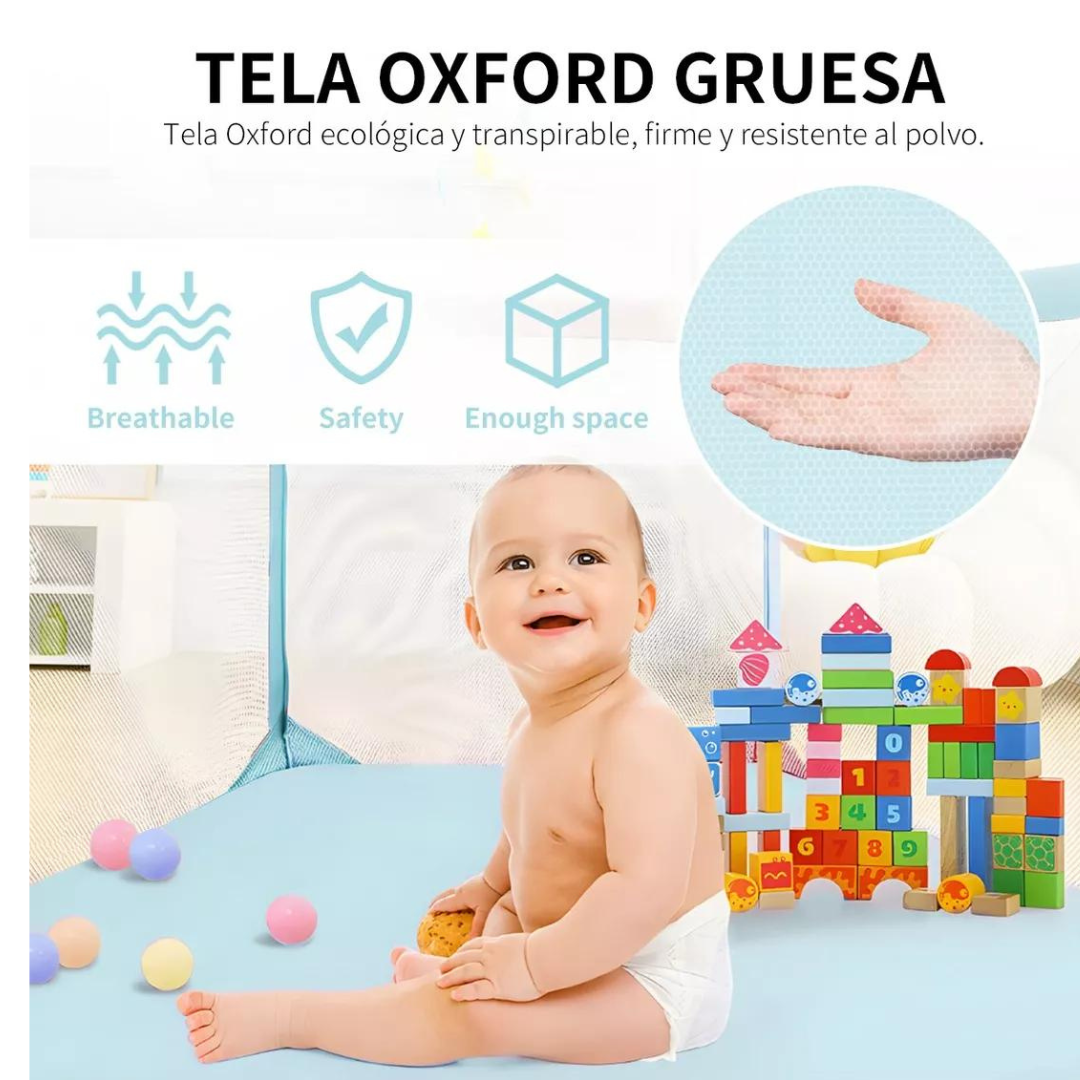 Corral de juegos para bebé azul
