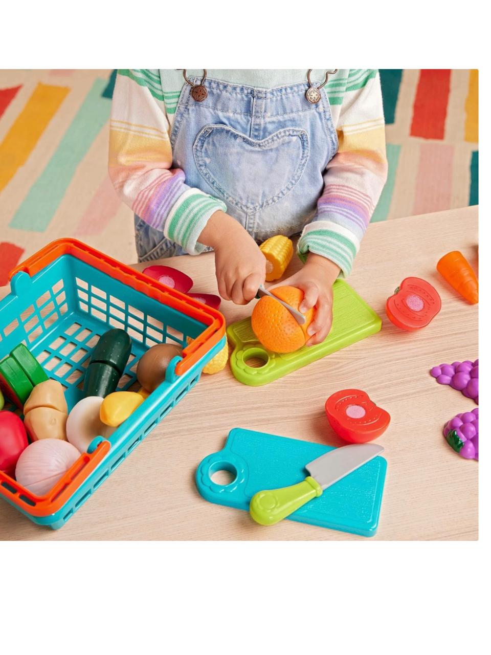 Set De Frutas Y Verduras Con Canasta Juguete Didactico.