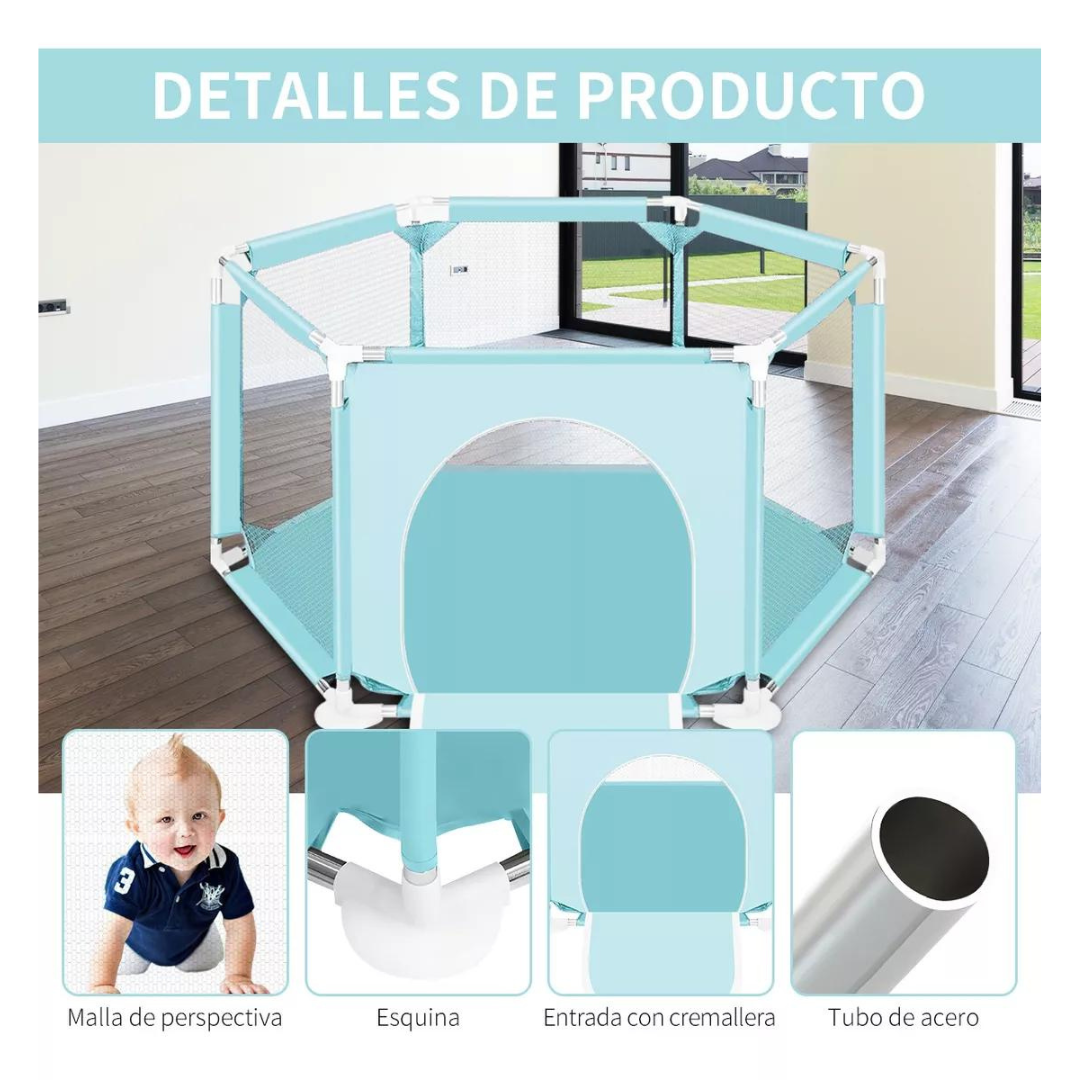 Corral de juegos para bebé azul