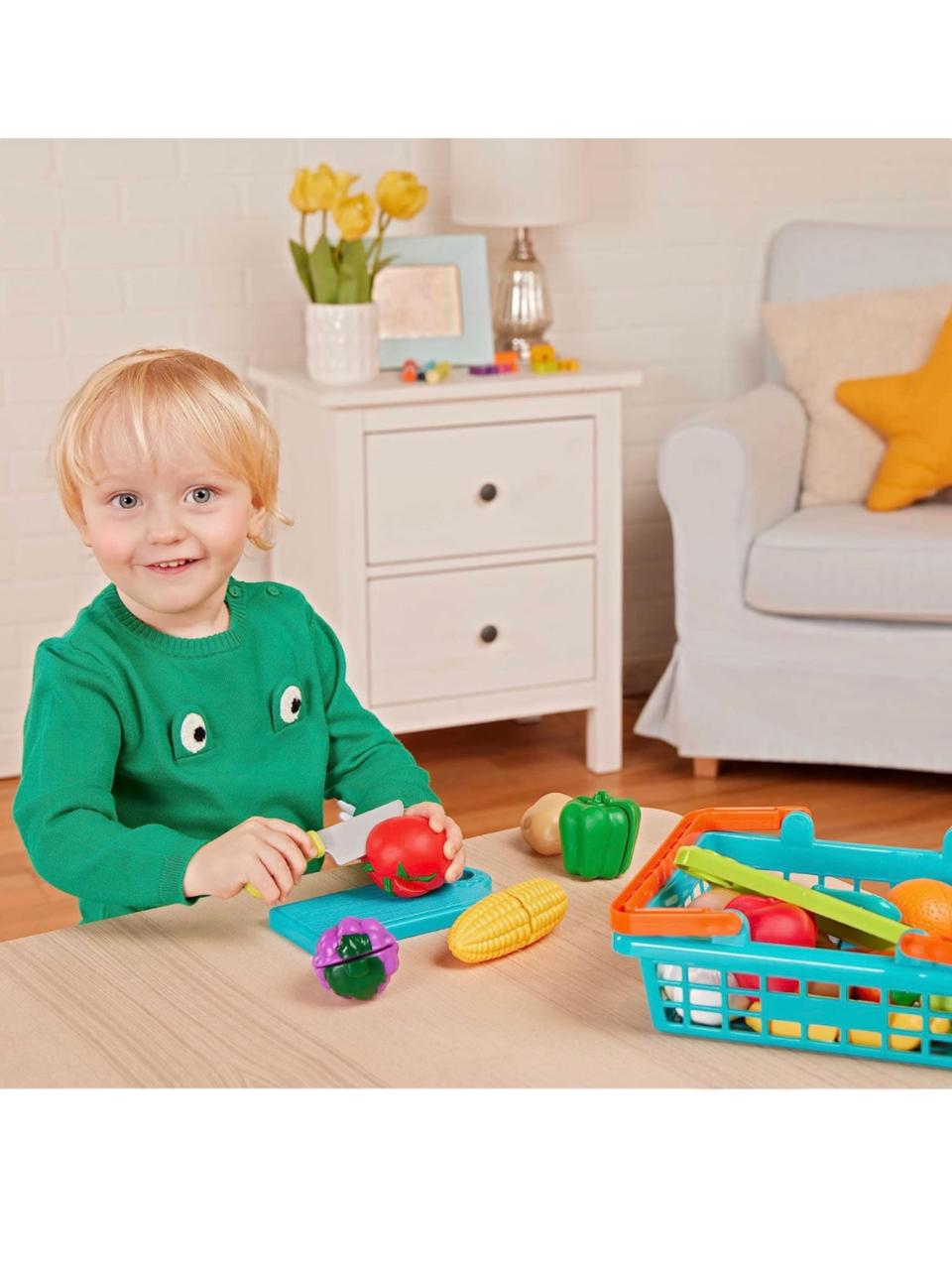 Set De Frutas Y Verduras Con Canasta Juguete Didactico.