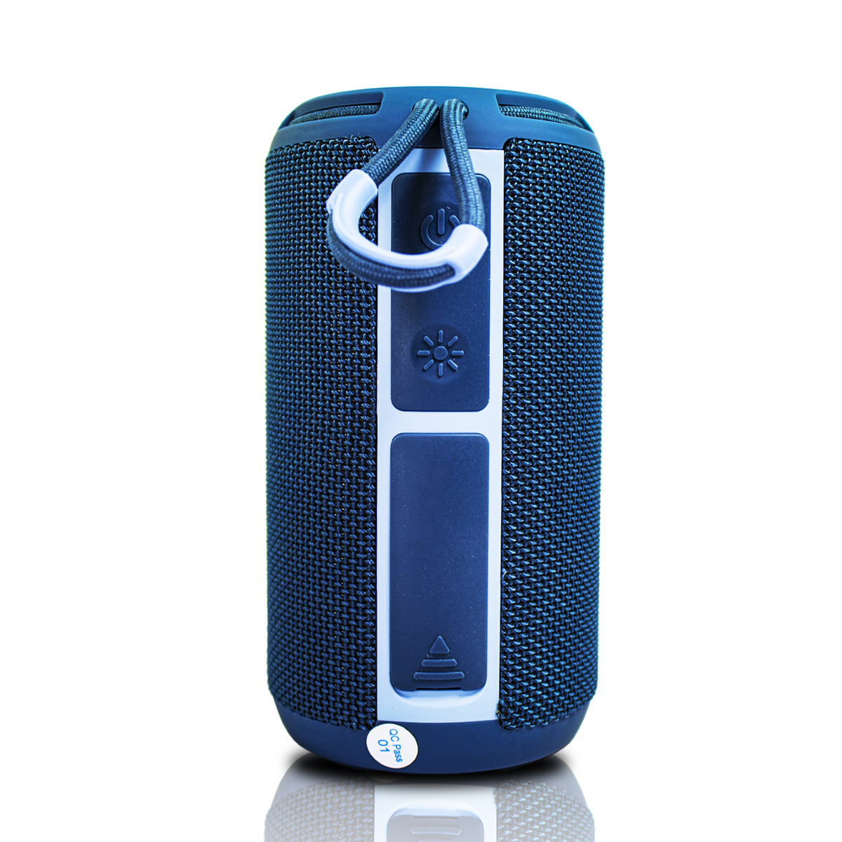 Bocina Portátil Potente Subwoofer Bluetooth Con Anillo Led Color Azul 