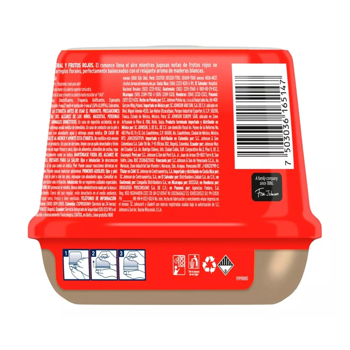 Aromatizante de Cubo Glade Frutos Rojos 2 Piezas de 180 gramos