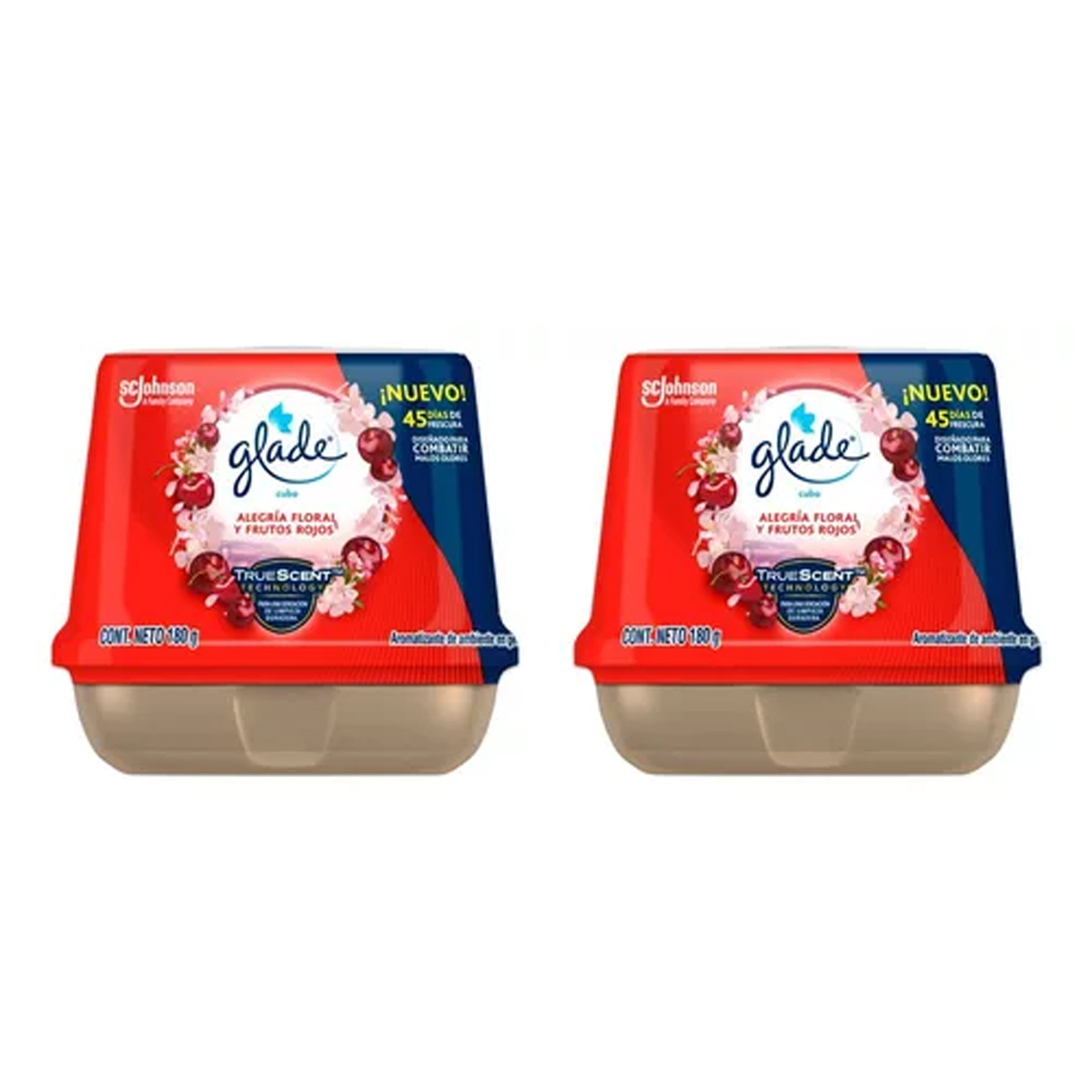 Aromatizante de Cubo Glade Frutos Rojos 2 Piezas de 180 gramos