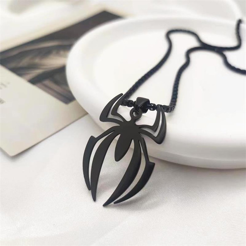 Collar Spiderman Acero Inoxidable Cadena Hombre Araña Regalo