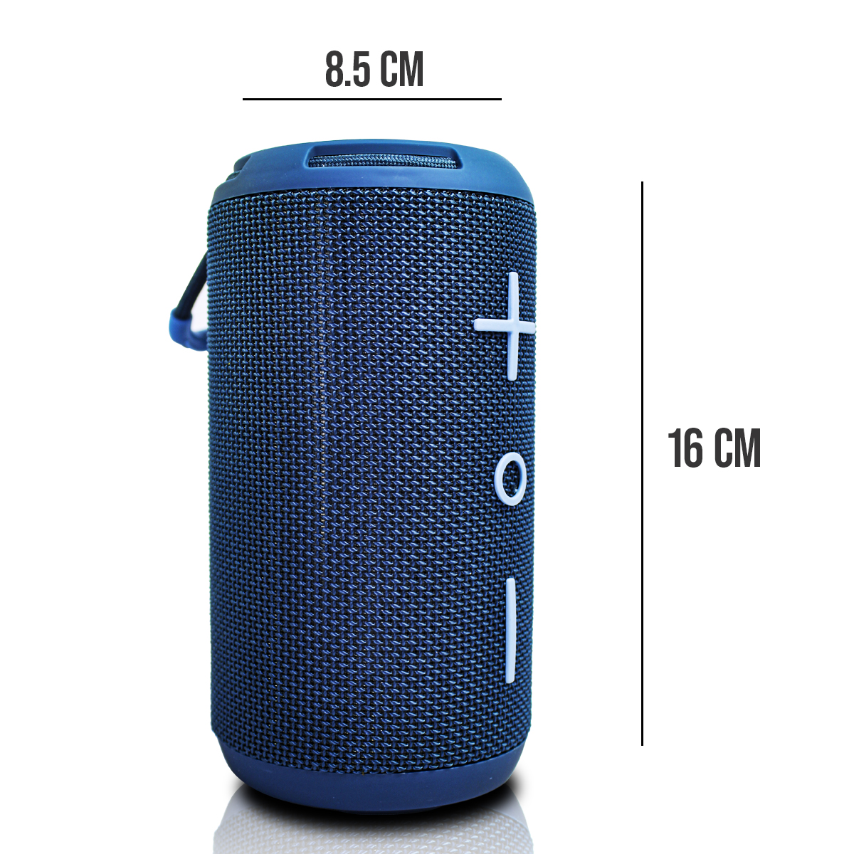 Bocina Portátil Potente Subwoofer Bluetooth Con Anillo Led Color Azul 