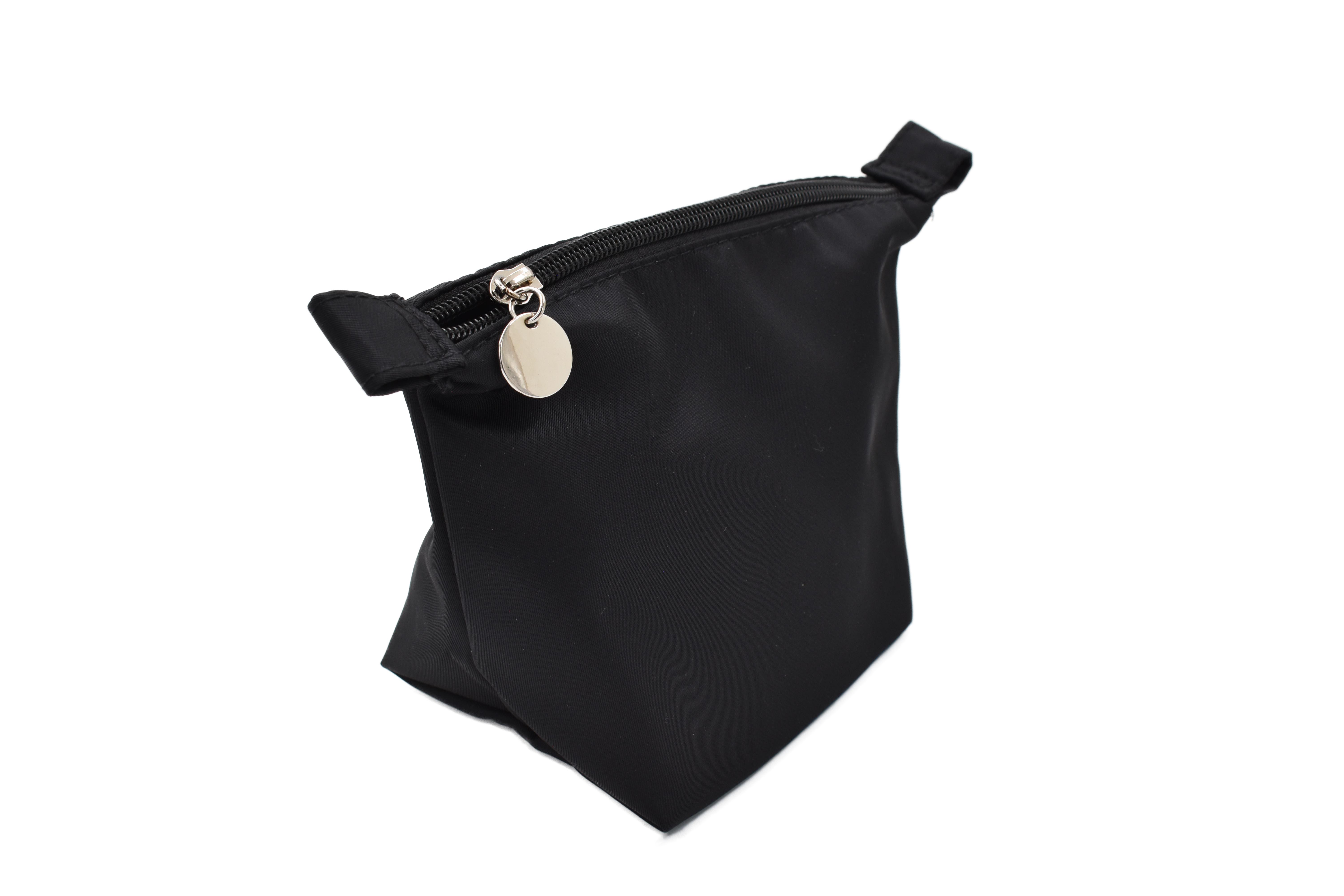 SAFIRIT, Cosmetiquera portátil de tela impermiable color negro