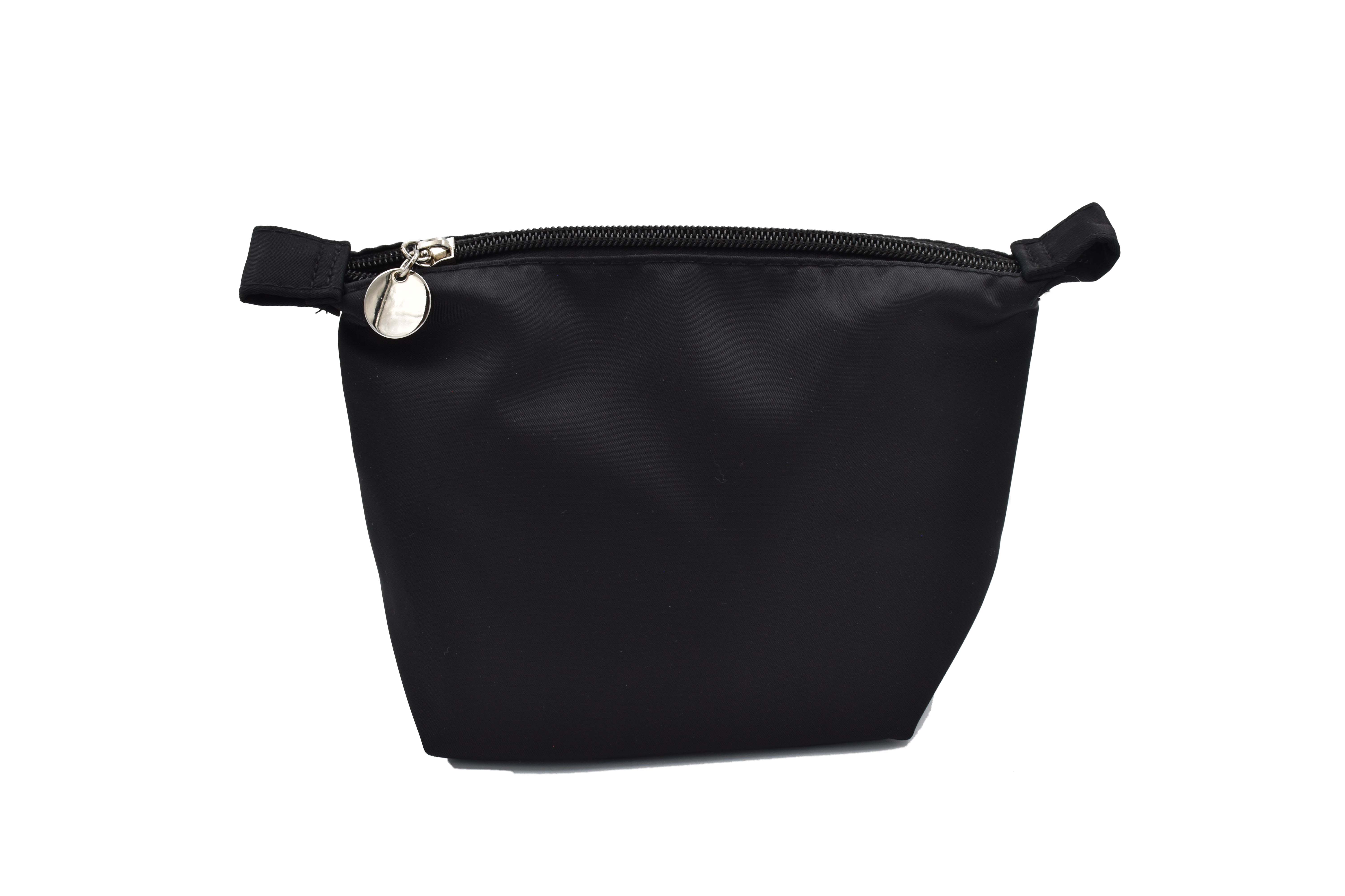 SAFIRIT, Cosmetiquera portátil de tela impermiable color negro