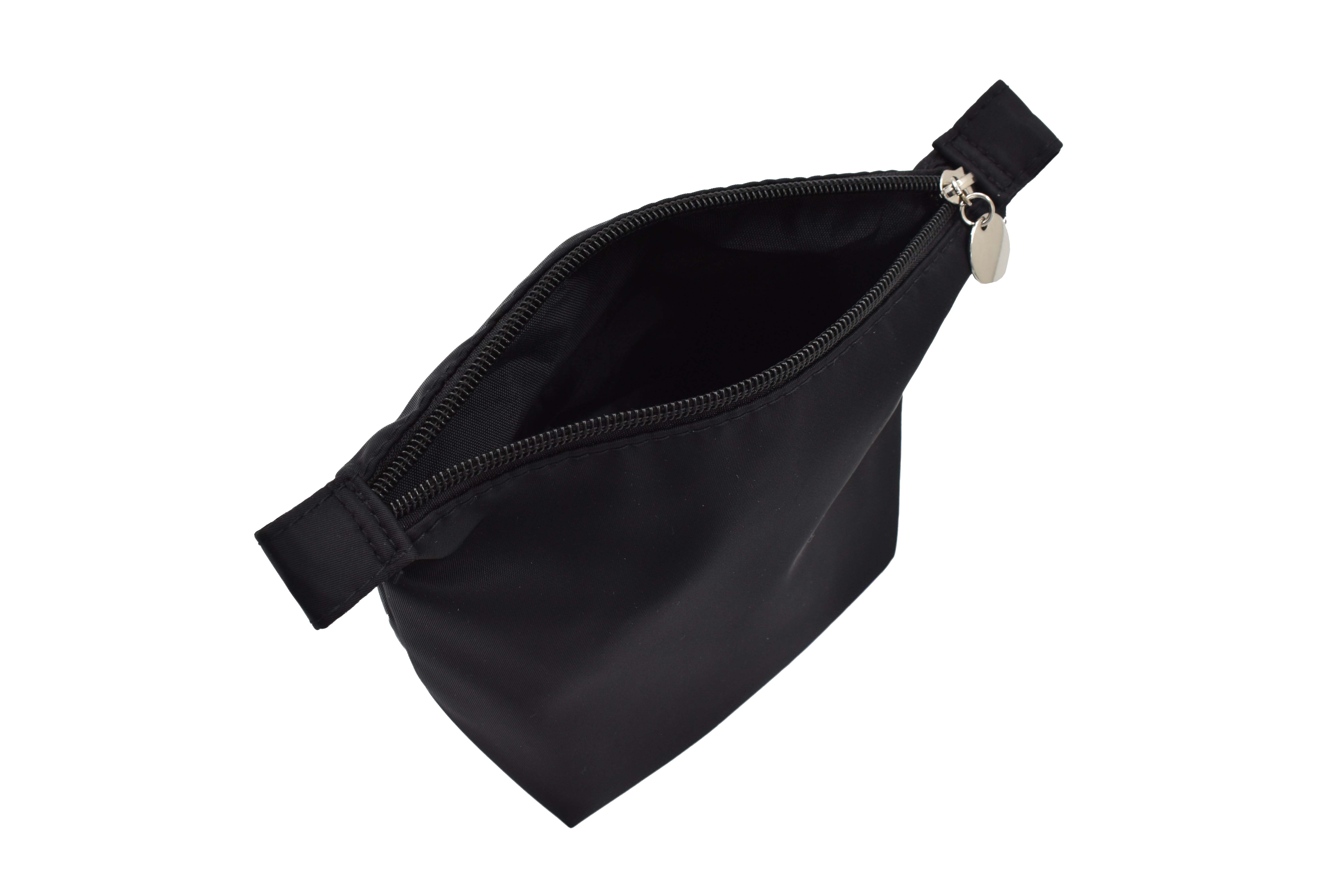 SAFIRIT, Cosmetiquera portátil de tela impermiable color negro