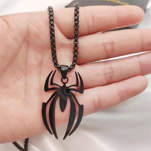 Collar Spiderman Acero Inoxidable Cadena Hombre Araña Regalo