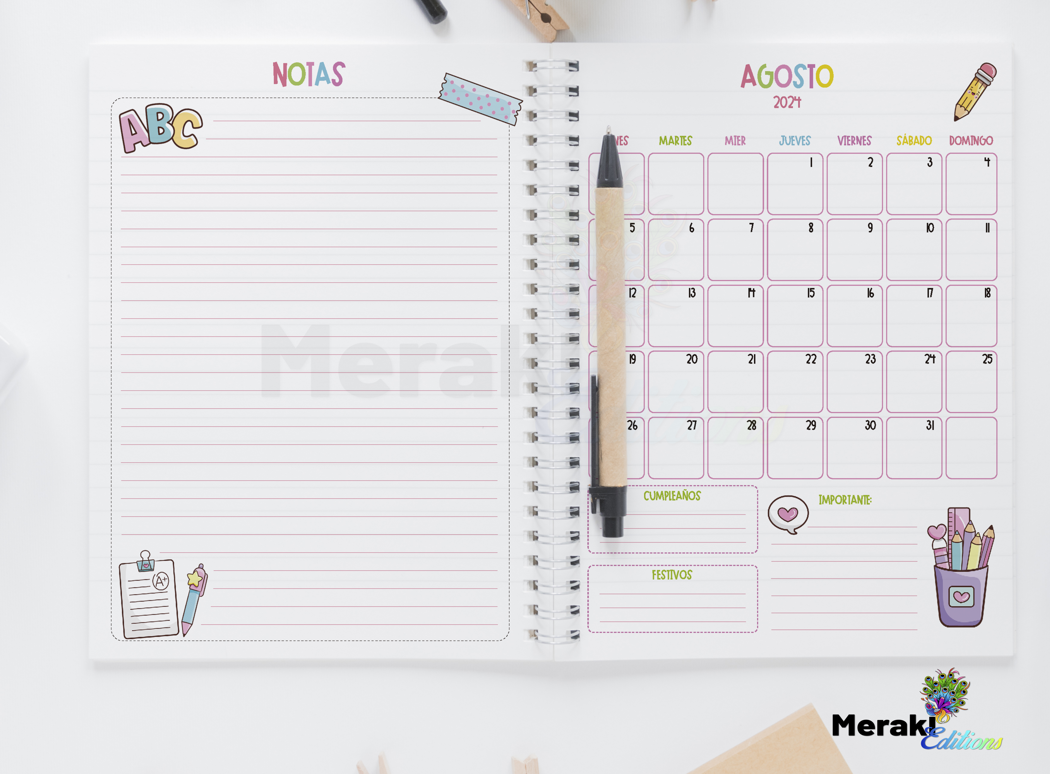 Agenda Docente 24-25 Escolar Cute 01