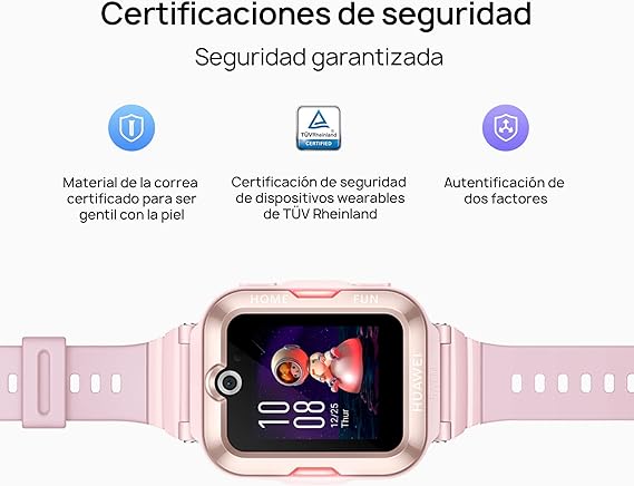 Huawei Watch Kids 4 Pro (GPS)(Garantía en México) - Smartwatch, Reloj Inteligente, Pantalla AMOLED 1.41'', 8GB ROM, Cámara Frontal 5MP, Touch Screen, Bluetooth, Compatible con Android & iOS, Rosa
