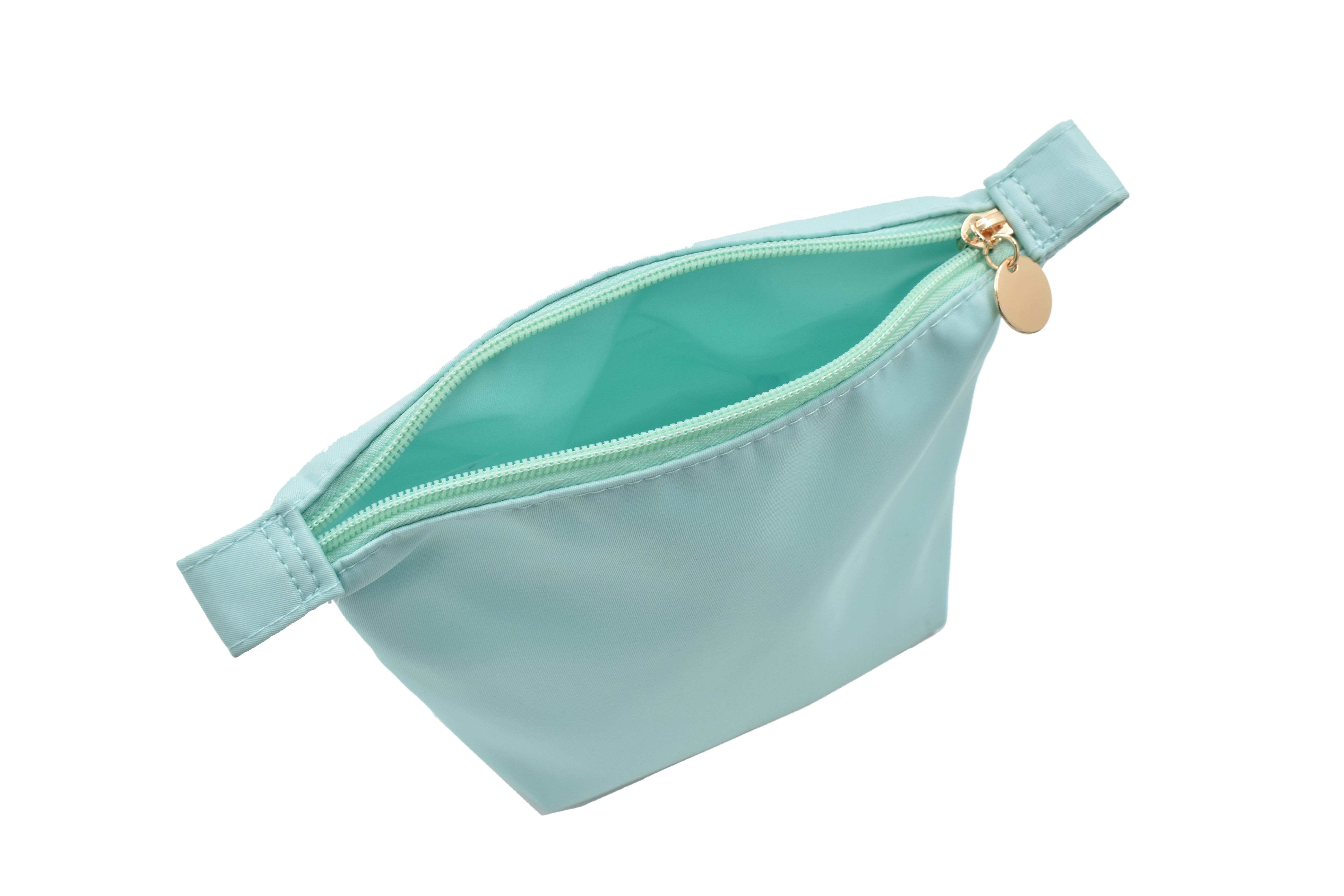 SAFIRIT, Cosmetiquera portátil de tela impermeable color azul 