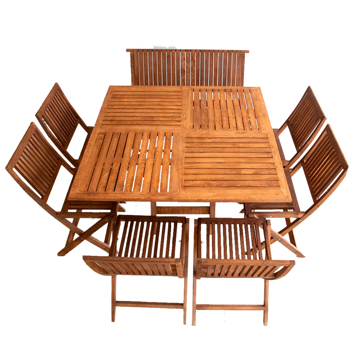 COMEDOR CUADRADO 8 PERSONAS MODELO JARDIN