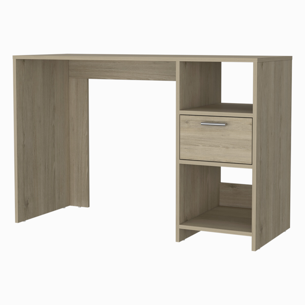 ESCRITORIO ARMABLE IDEAL PARA OFICINA O EL HOME OFFICE CON DOS ENTREPAÑOS Y UN CAJON 