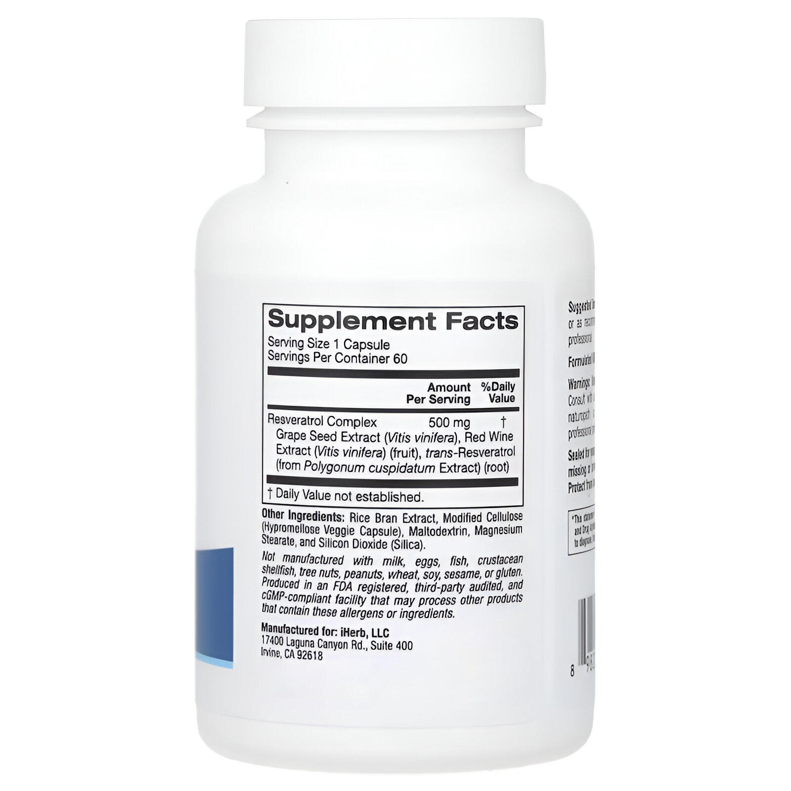 Complejo de resveratrol, 500 mg