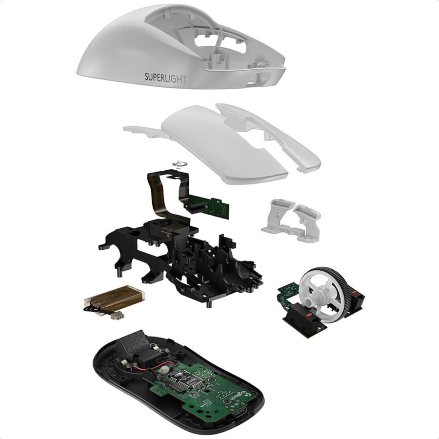 Mouse Logitech PRO X SUPERLIGHT 2 USB Recargable Inalambrico-Alambrico Lightspeed 910-006637