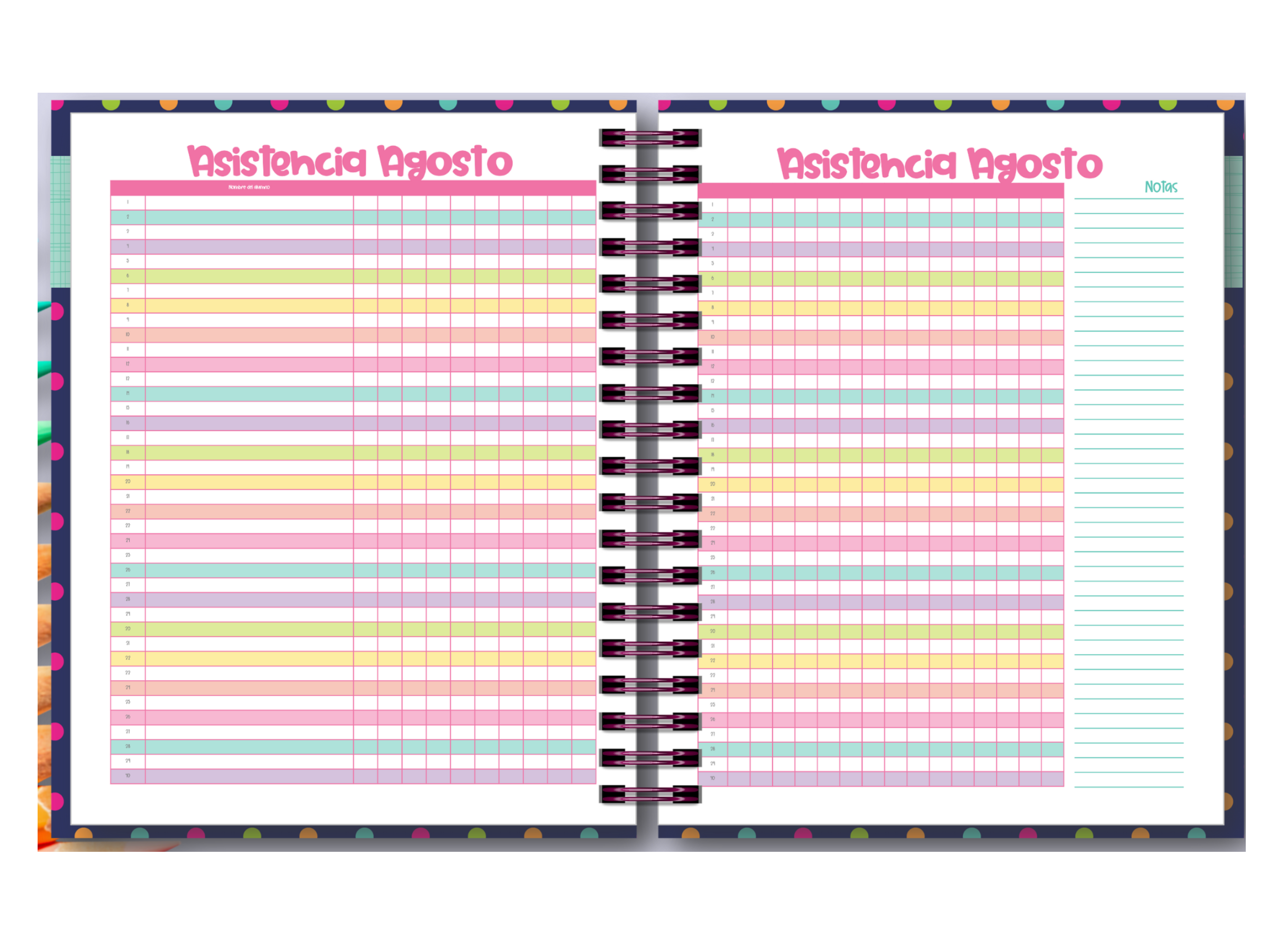 Agenda Docente 2024 - 2025 Animada Muñequita 01