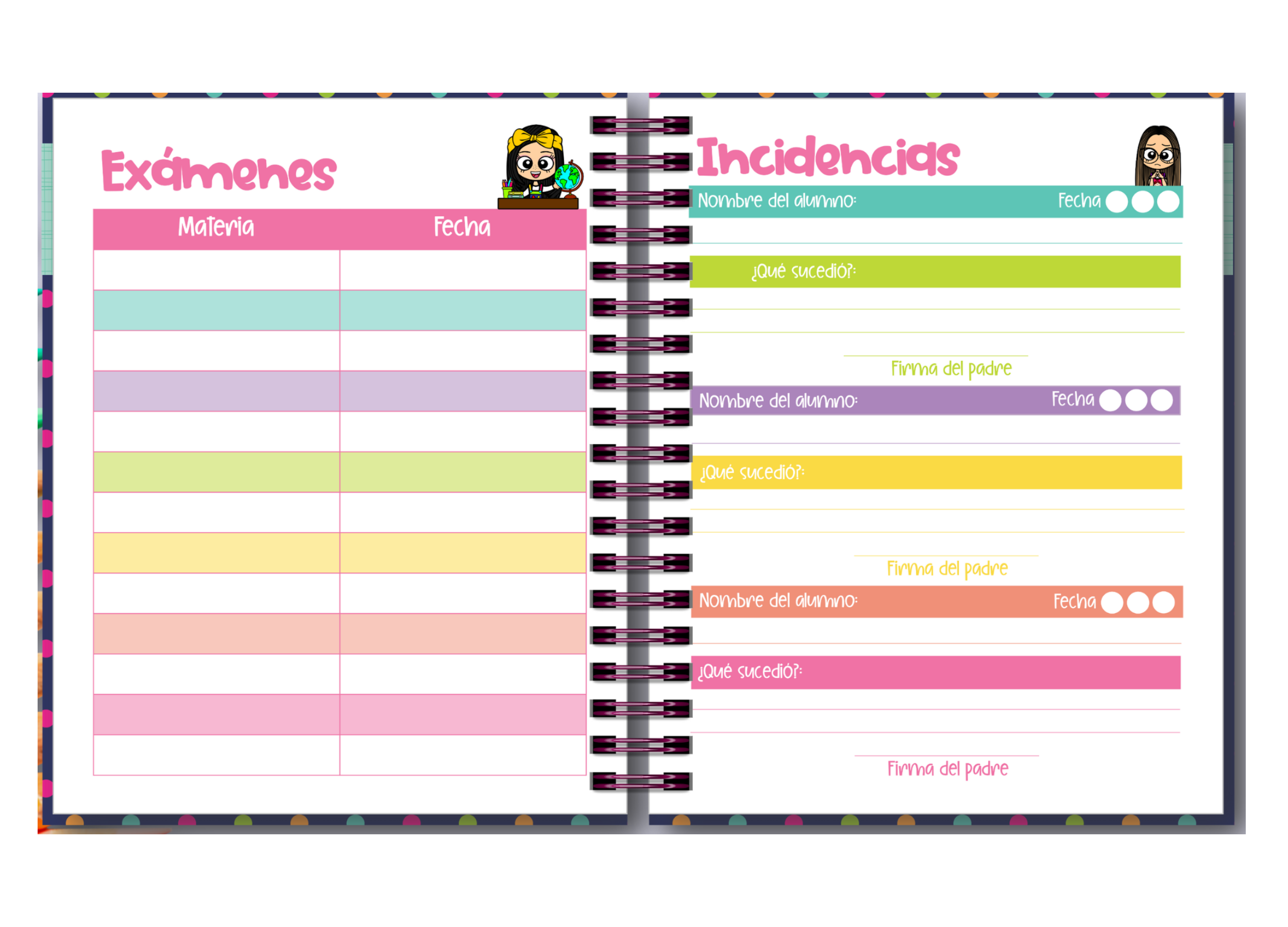 Agenda Docente 2024 - 2025 Animada Muñequita 01