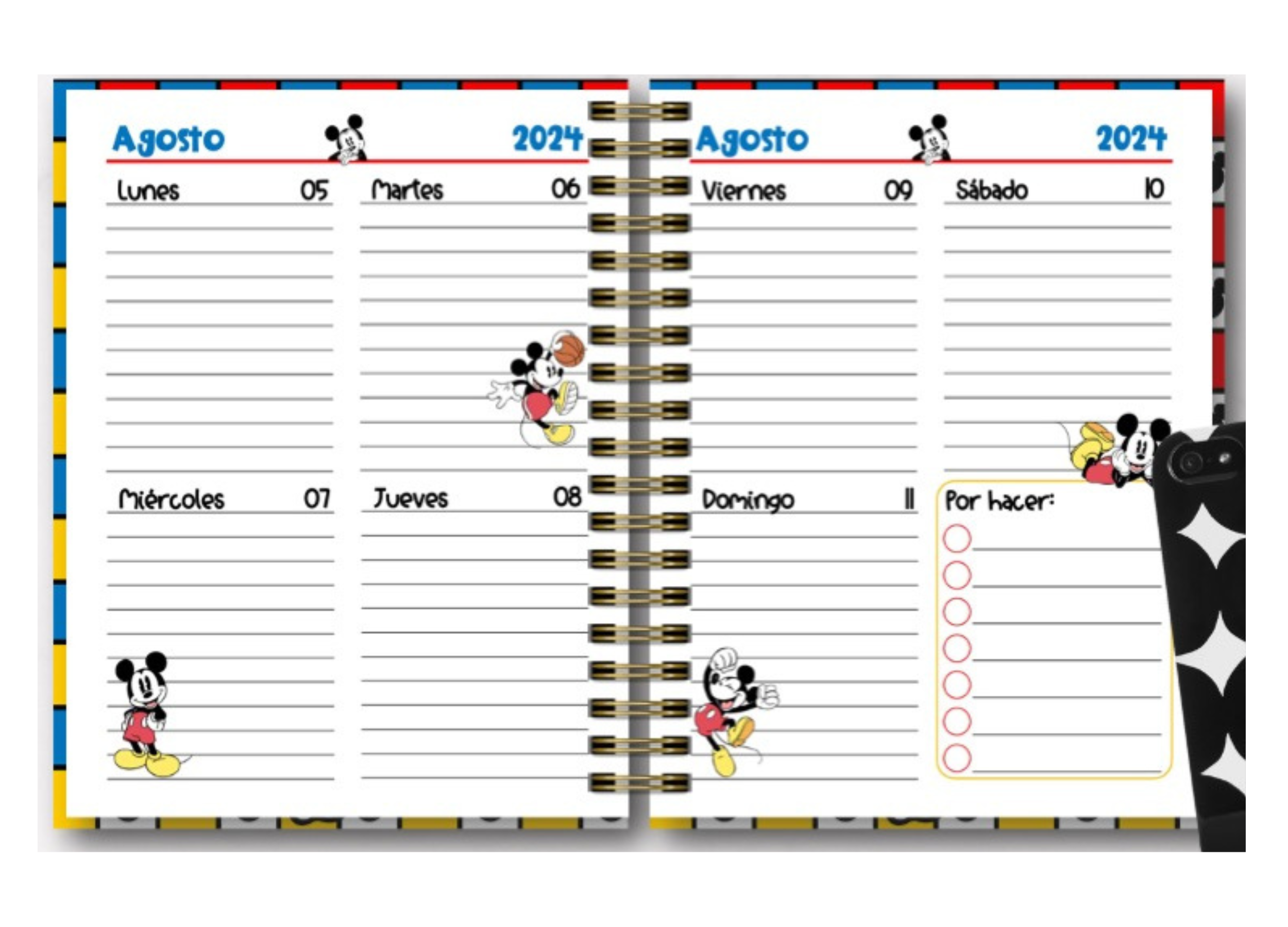 Agenda Docente 2024 - 2025 Animada Escolar Mod. Mickey 01