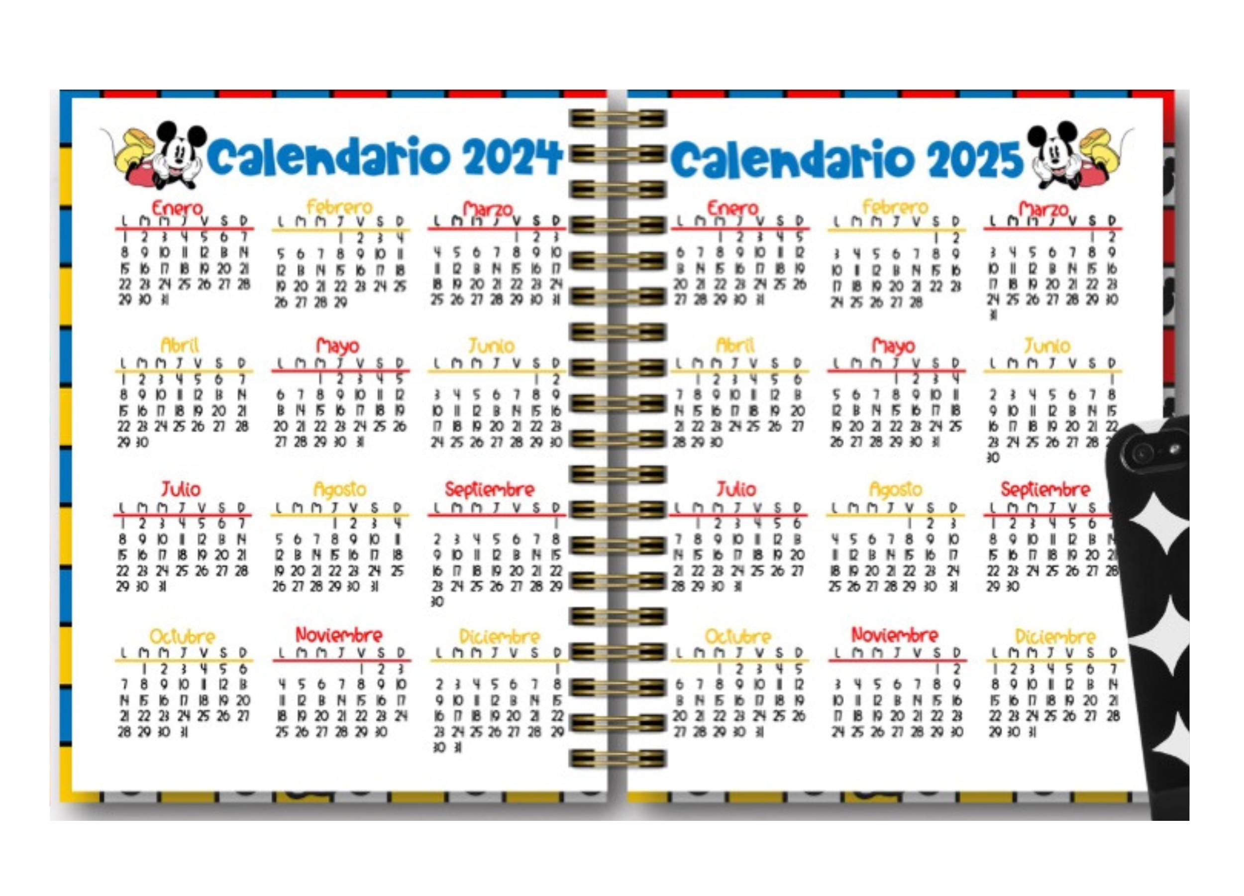 Agenda Docente 2024 - 2025 Animada Escolar Mod. Mickey 01