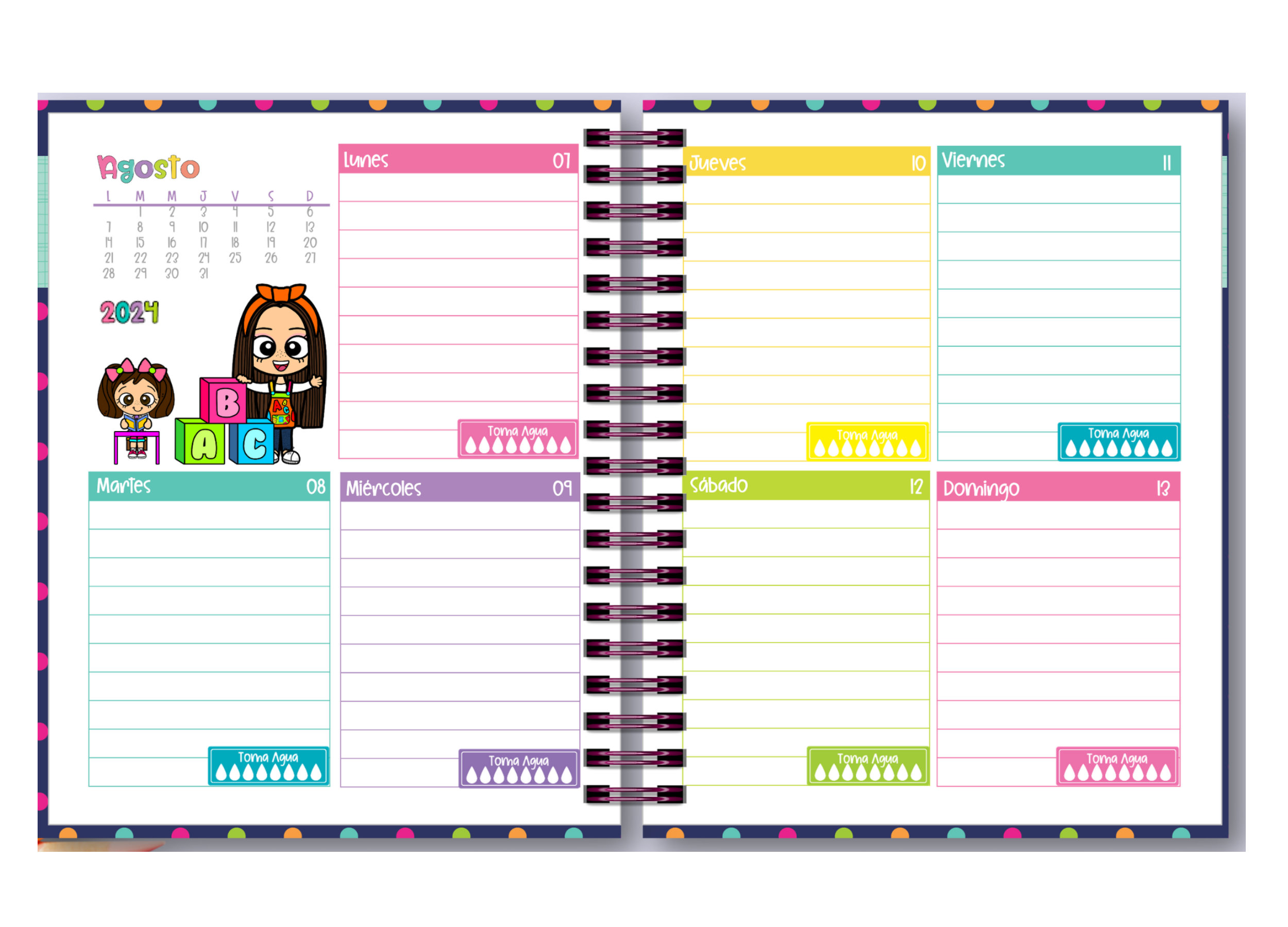 Agenda Docente 2024 - 2025 Animada Muñequita 01