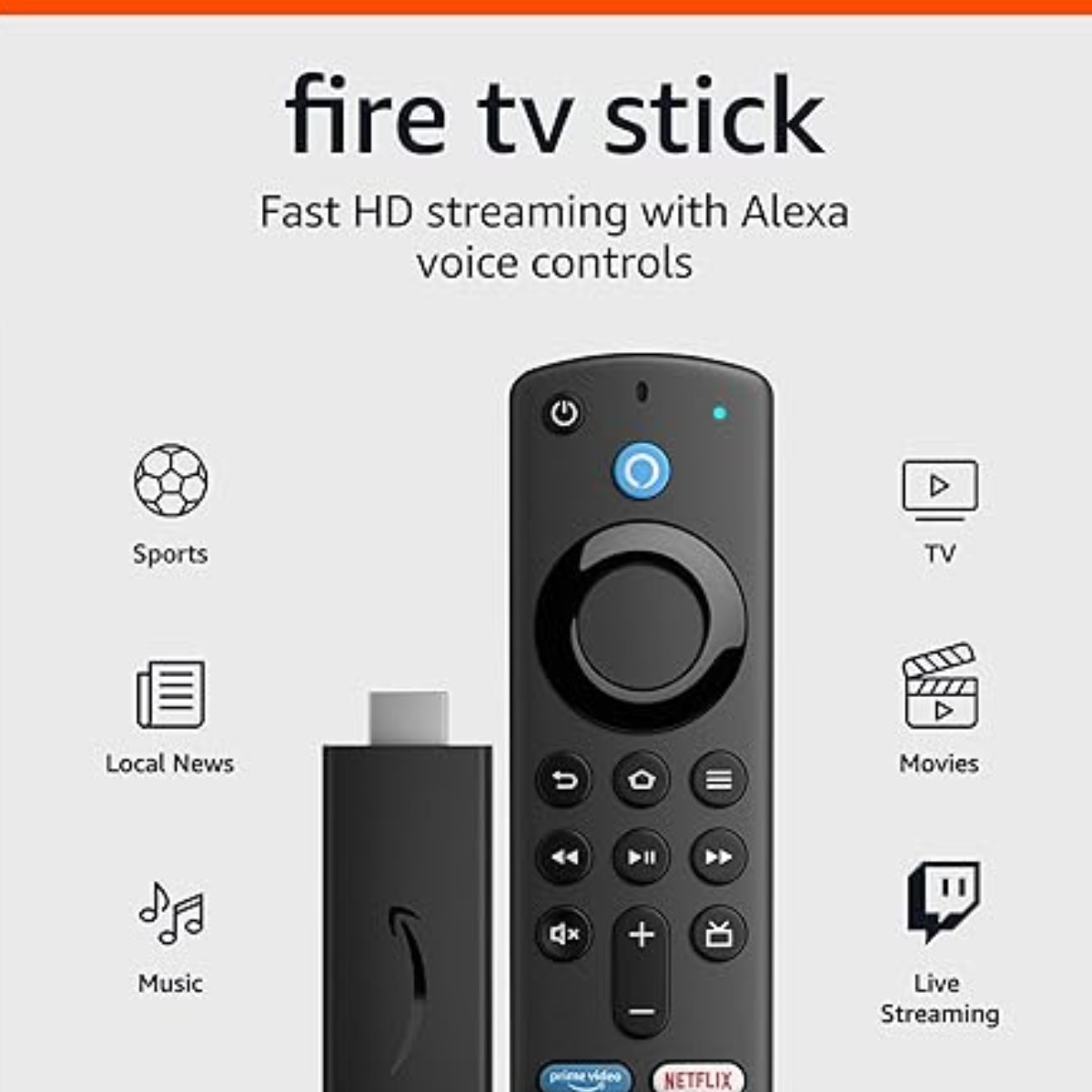  Amazon Fire TV Stick 3rd Gen con Control Remoto AlexaB08C1W5N87.