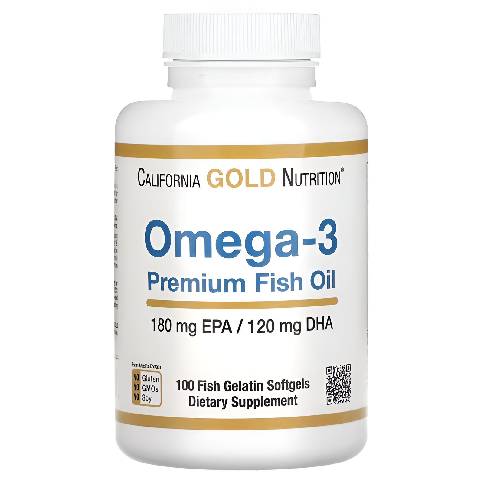 Omega 3 Aceite de Pescado 1000 mg, 100 cápsulas.
