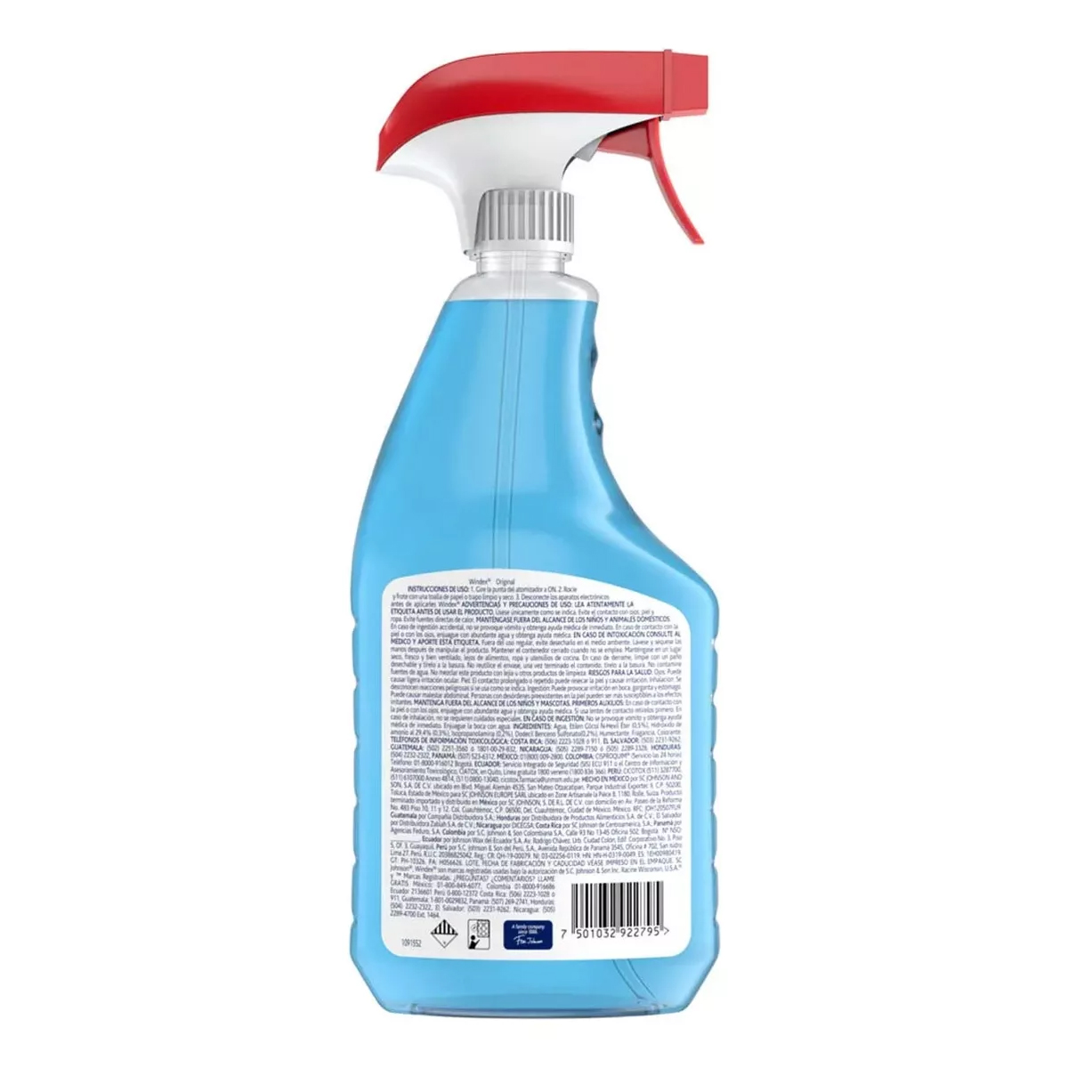 Limpiador de Vidrios Windex Original 2 Piezas de 640 ml c/u