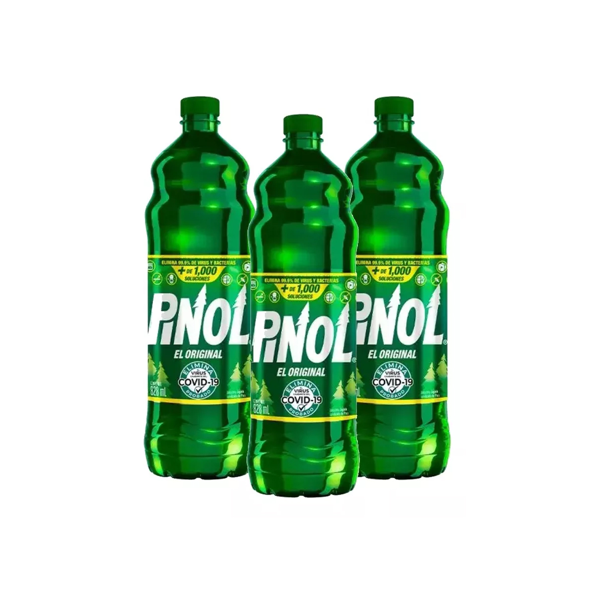 Limpiador Pinol en Botella 3 Piezas de 828 ml c/u
