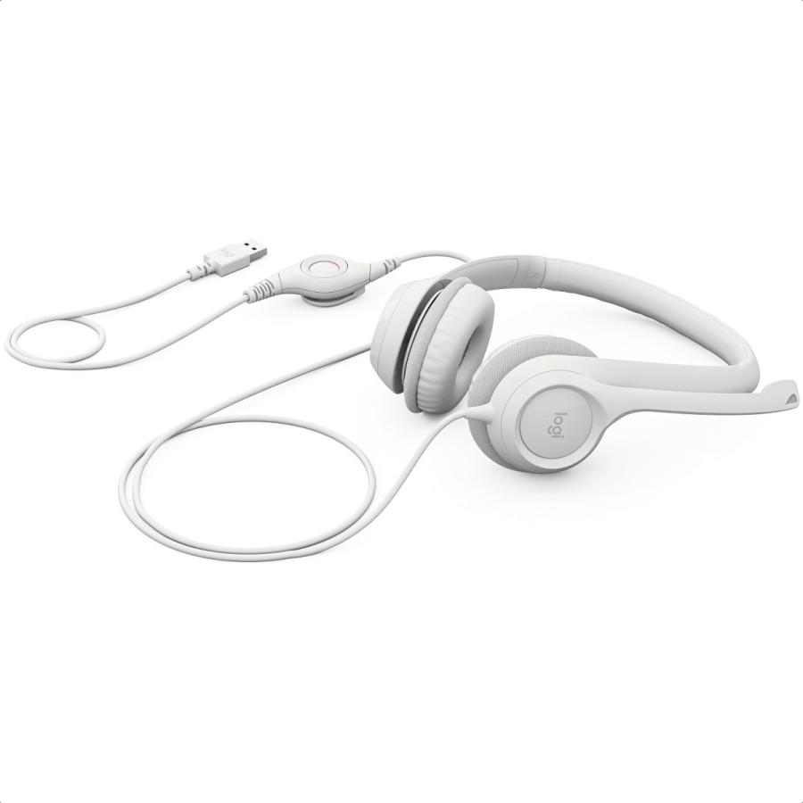 Diadema Logitech H390 USB Headset Blanco crudo 981-001285