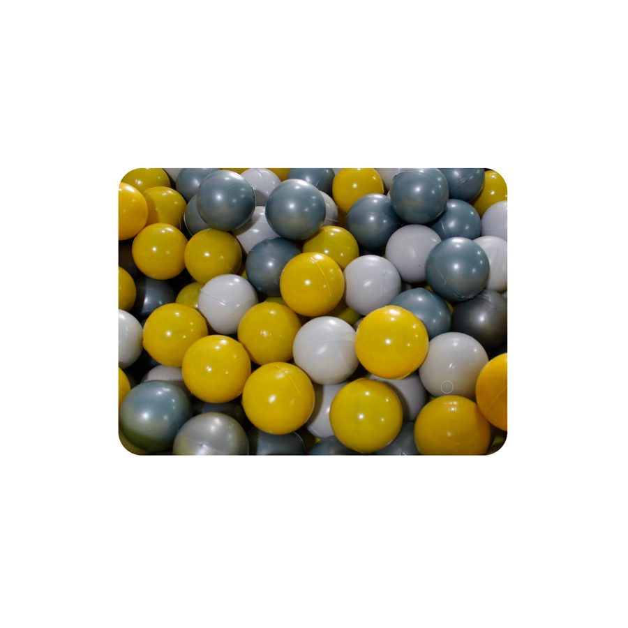 Alberca De Pelotas Cuadrada 120cm*30cm*10cm Color Amarillo Azul + 500 Pelotas DIDJIG Estimulación Temprana 