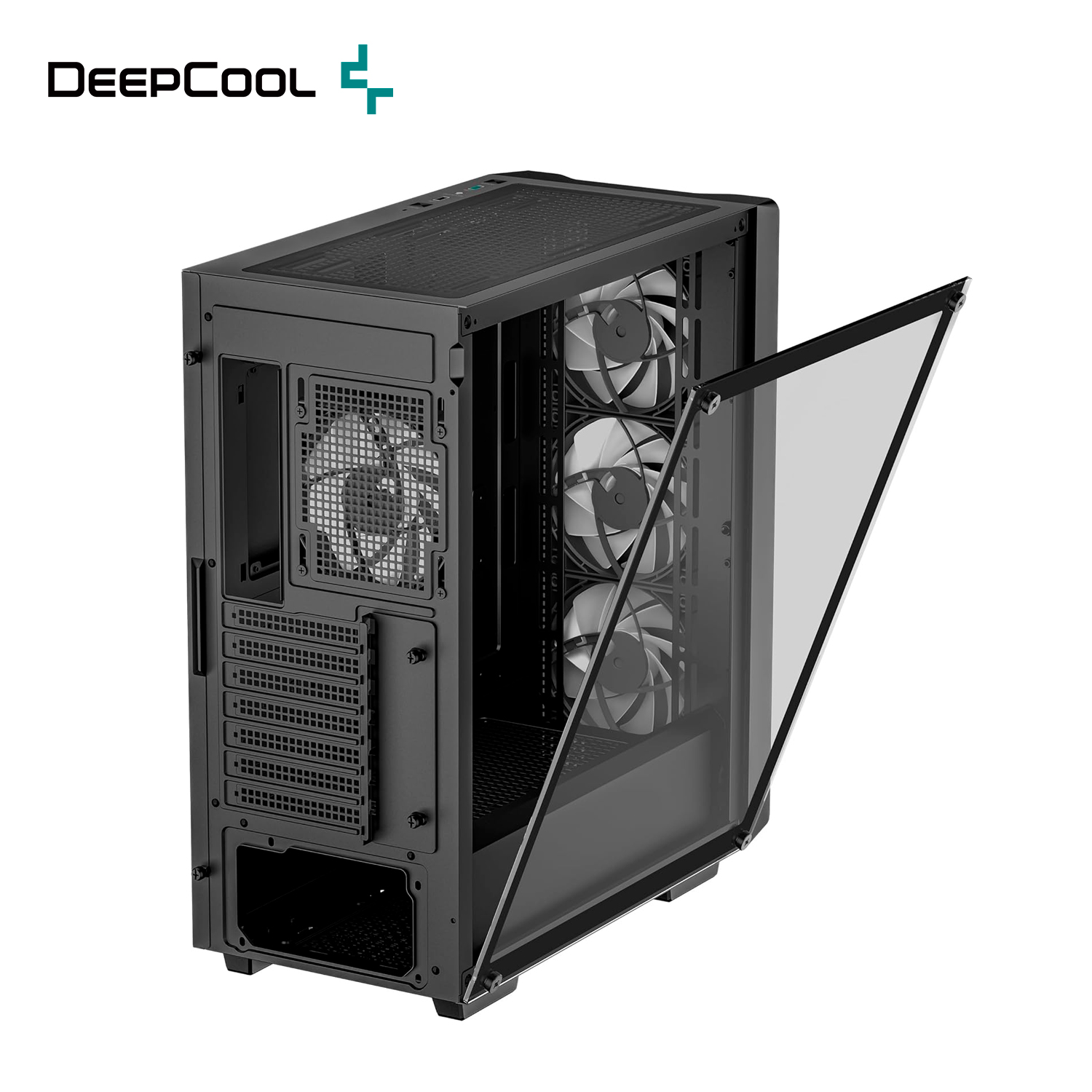Gabinete Deepcool CC560 V2 Negro Atx Led S/fuente Cristal R-CC560-BKGAA4-G-2.