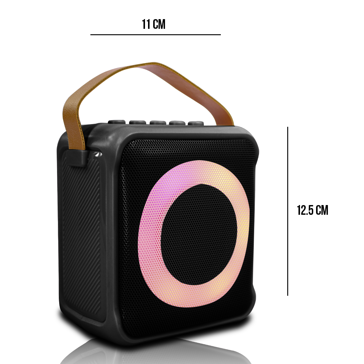 Mini Bocina 8w Karaoke Con Microfon Inalambrico Wl-391 color Negro 