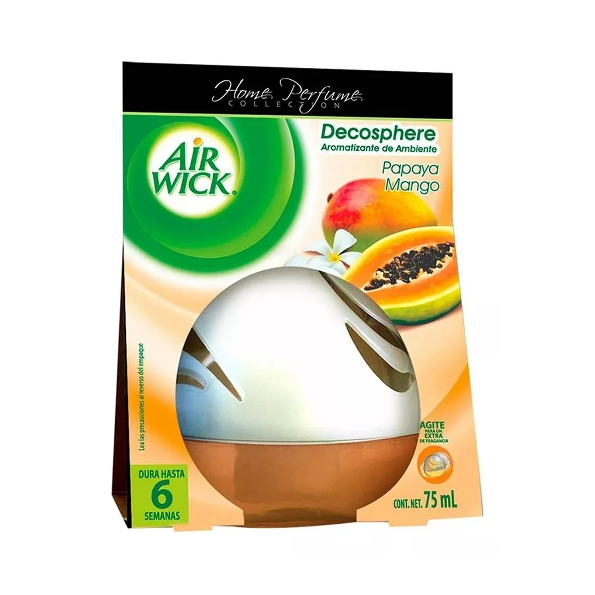 Aromatizante Air Wick Deco Sphere Papaya Mango 2 Pzs 75 ml