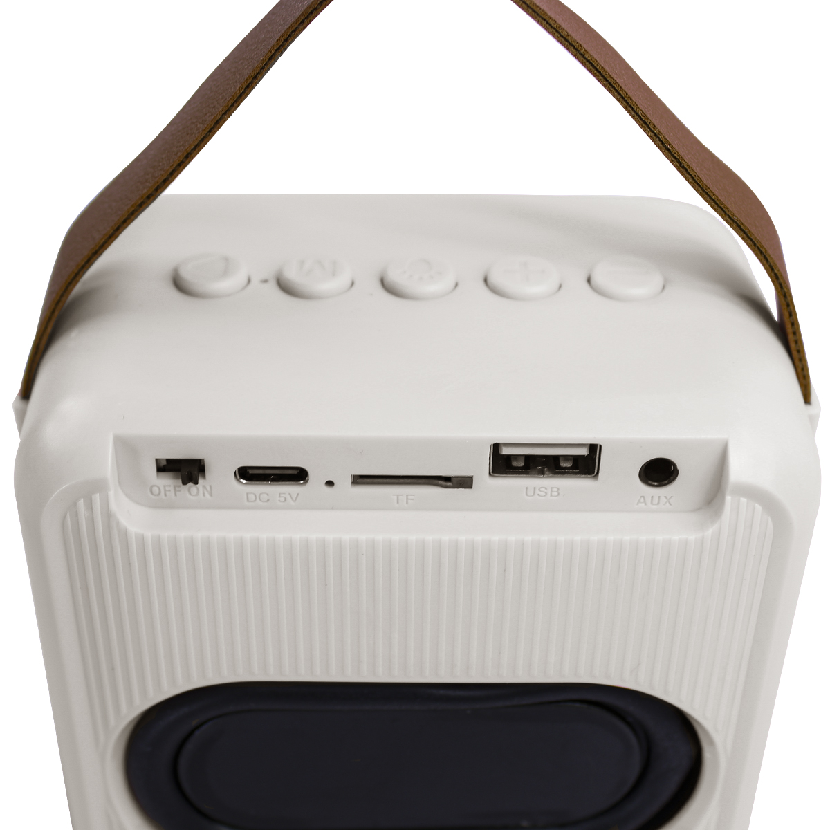 Mini Bocina 8w Karaoke Con Microfon Inalambrico Wl-391 color Beig