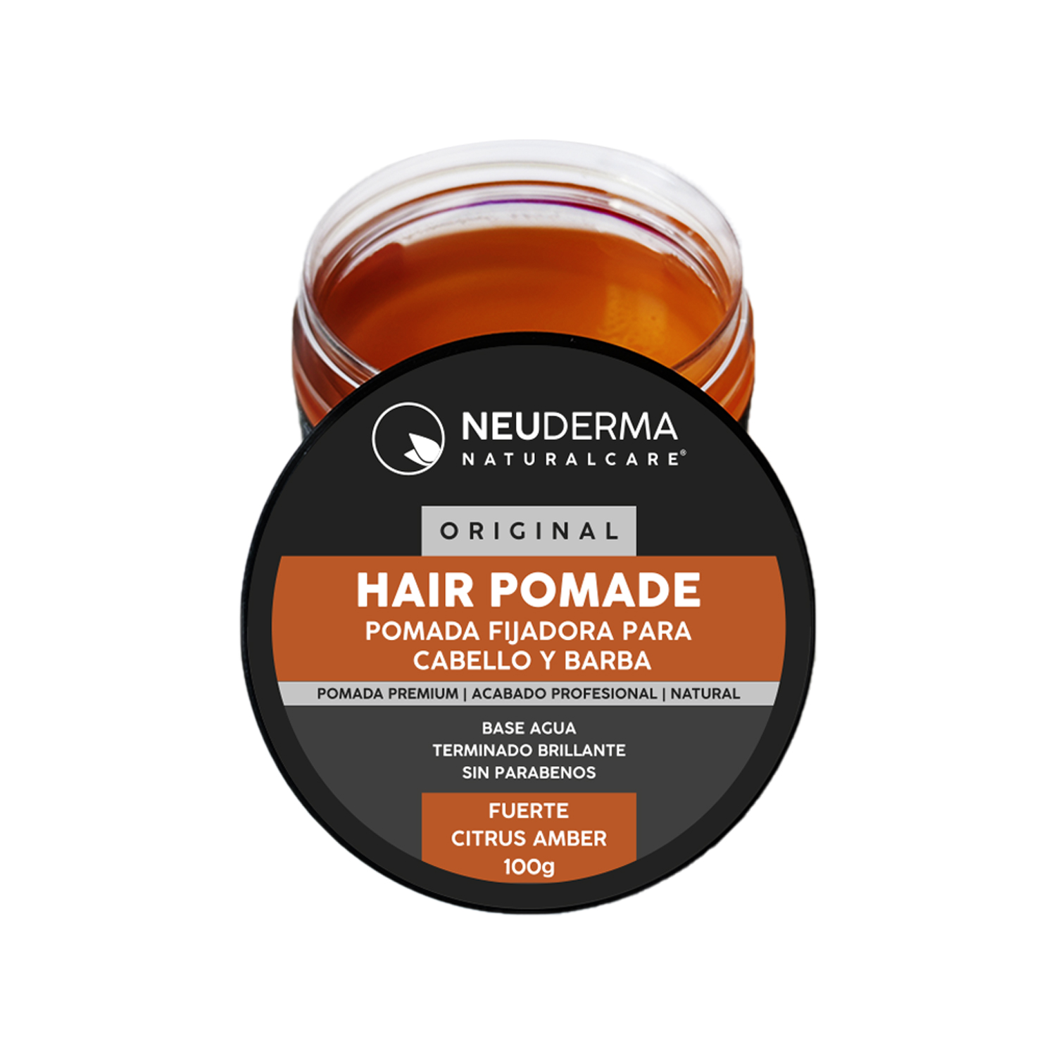 Pomada para Cabello Naranja Citrus Amber / Fijación Fuerte