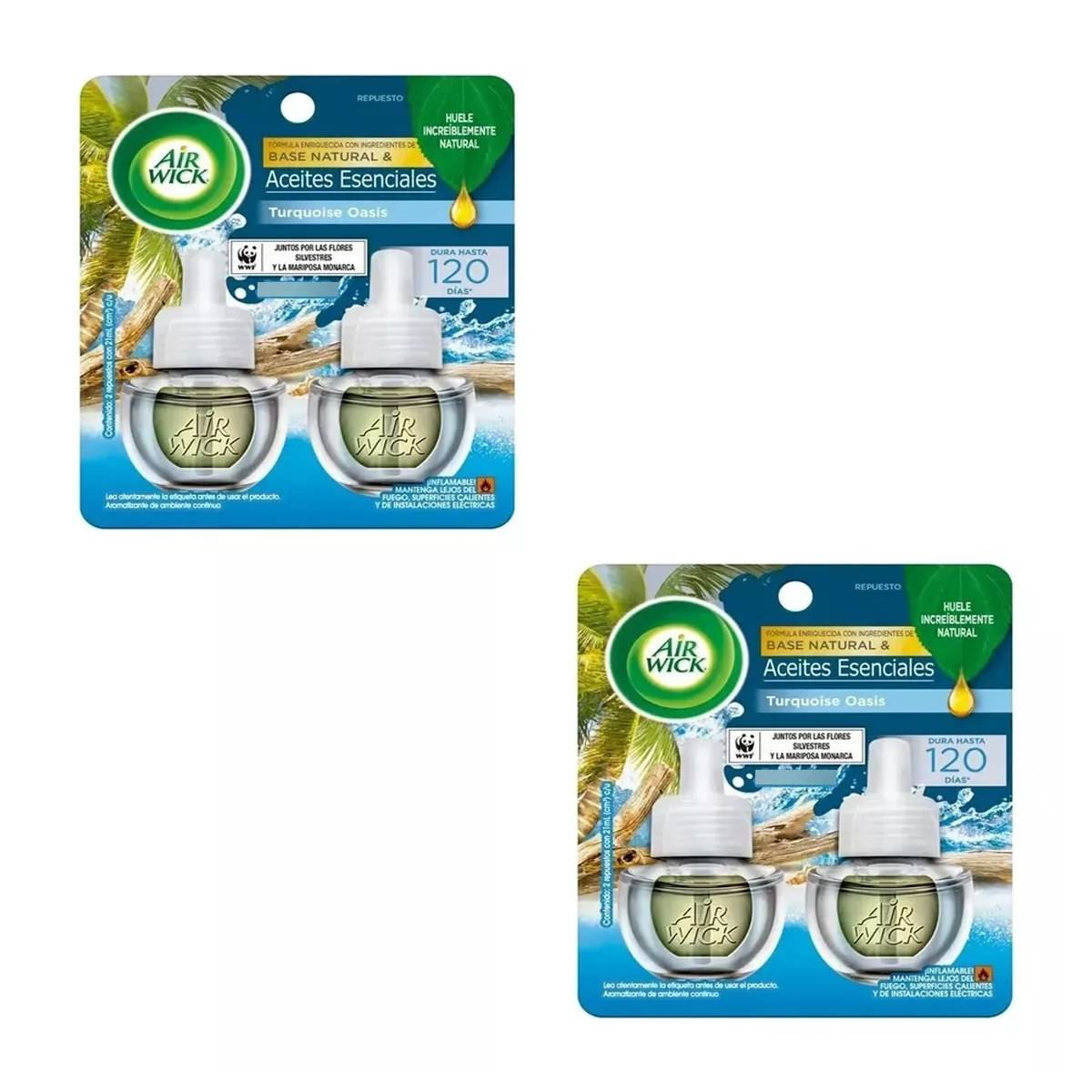 Aromatizante Air Wick Turquoise Oasis 4 Repuestos 21 ml c/u