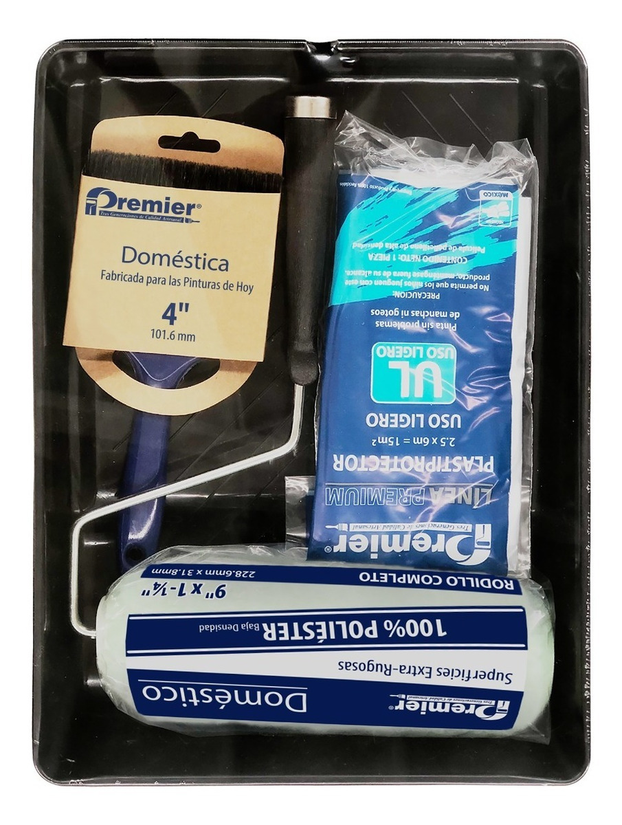 Kit Completo Para Pintar Rodillo, Brocha Y Más! 5 Pzas