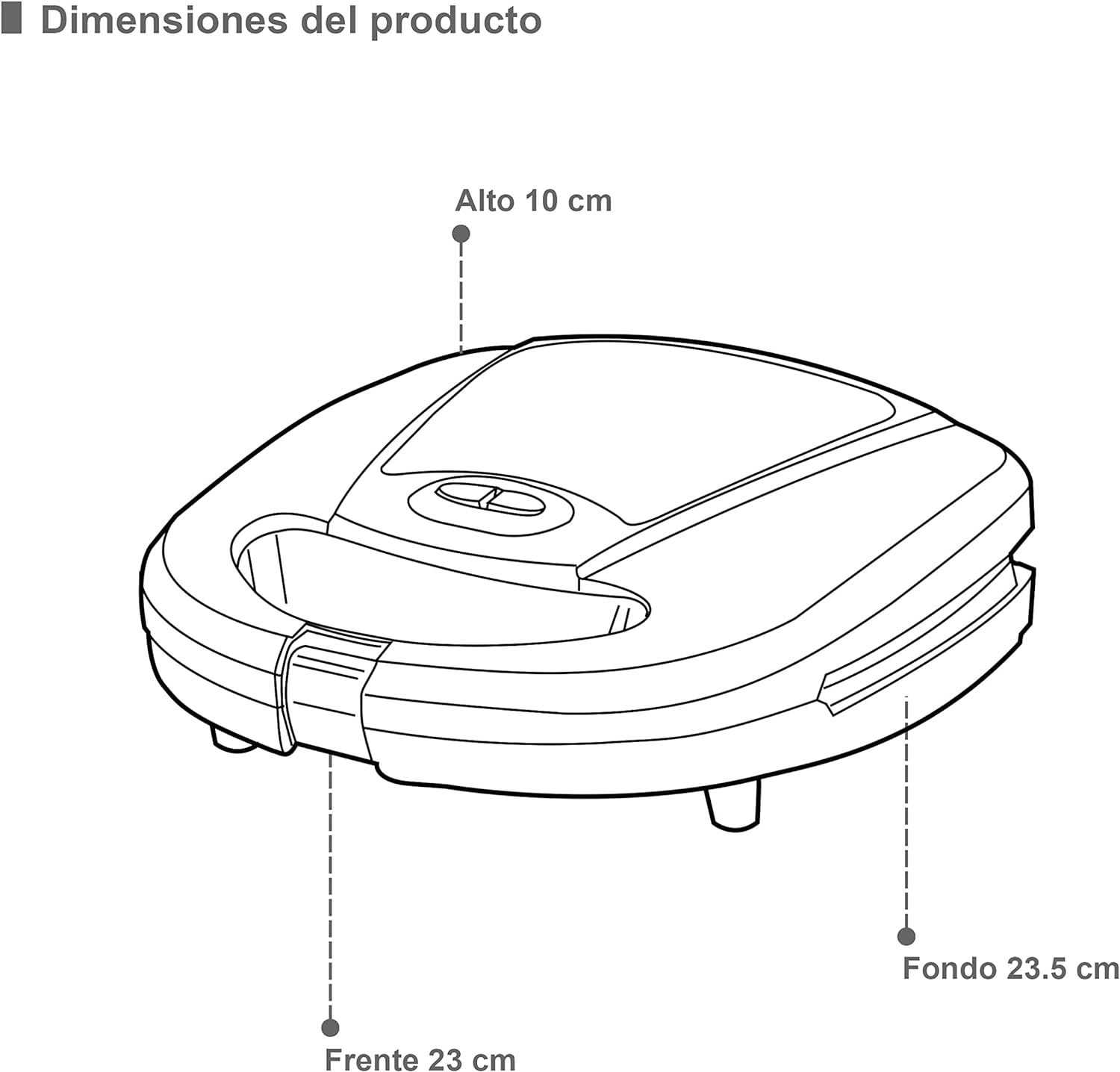 Sandwichera multifuncional 3 en 1 (Sandwichera, Waflera y Grill) Marca Supra.