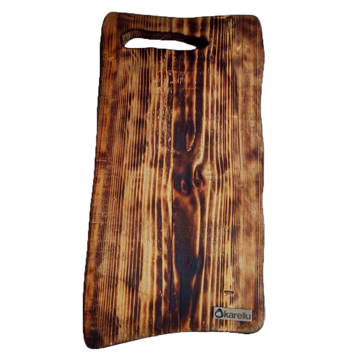 Tabla para picar de madera (pino) rectangular I tabla de quesos y charcuteria I tabla de decoración y corte para carne asados I hecho 100% a mano I LIVE V: 54 x 28 x 2.5.