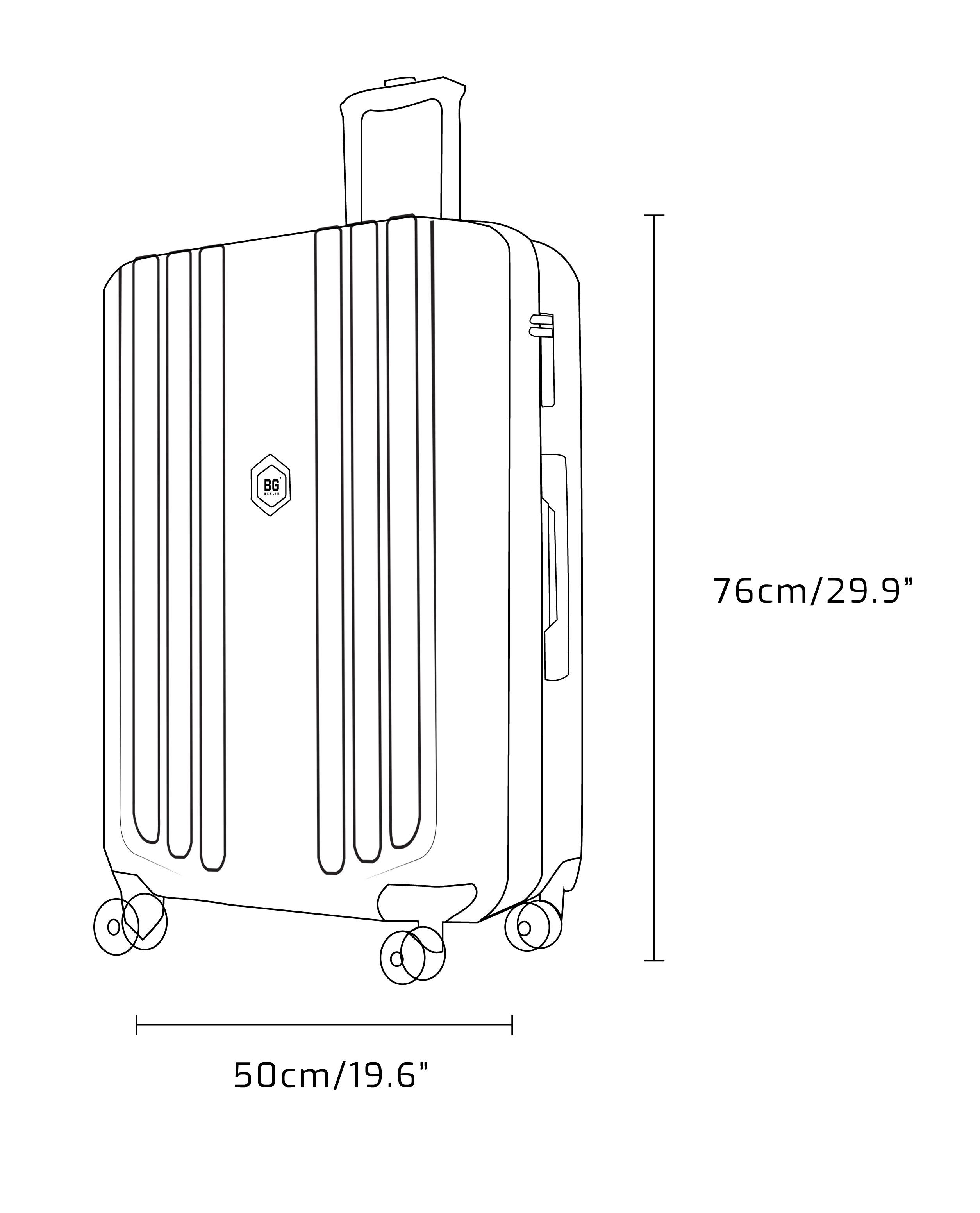 Maleta de viaje Grande 28" 23 kg BG Berlin Enduro  MINT