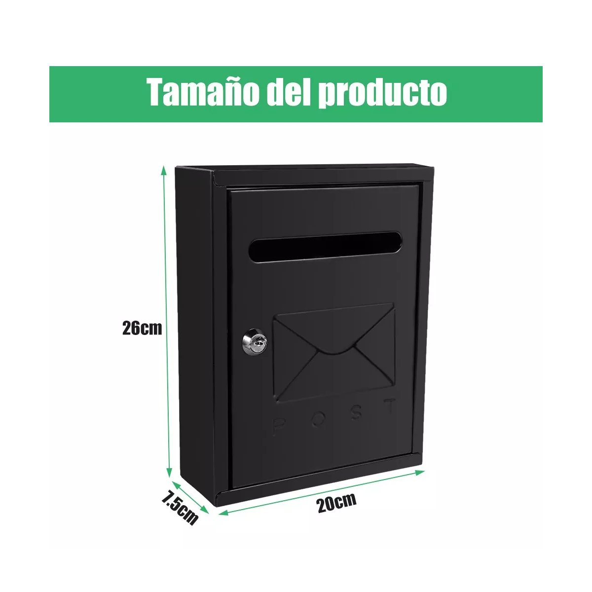 Buzón Hogar Cartas Correo Decoracion Exterior Casa Y 2 Llave