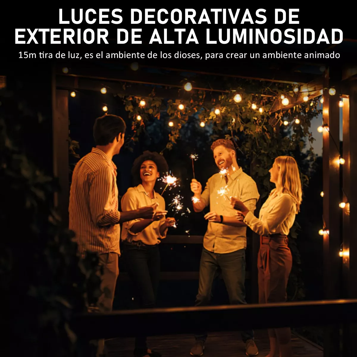 Serie Vintage Exteriores 15+2 Led Focos Impermeable 15m