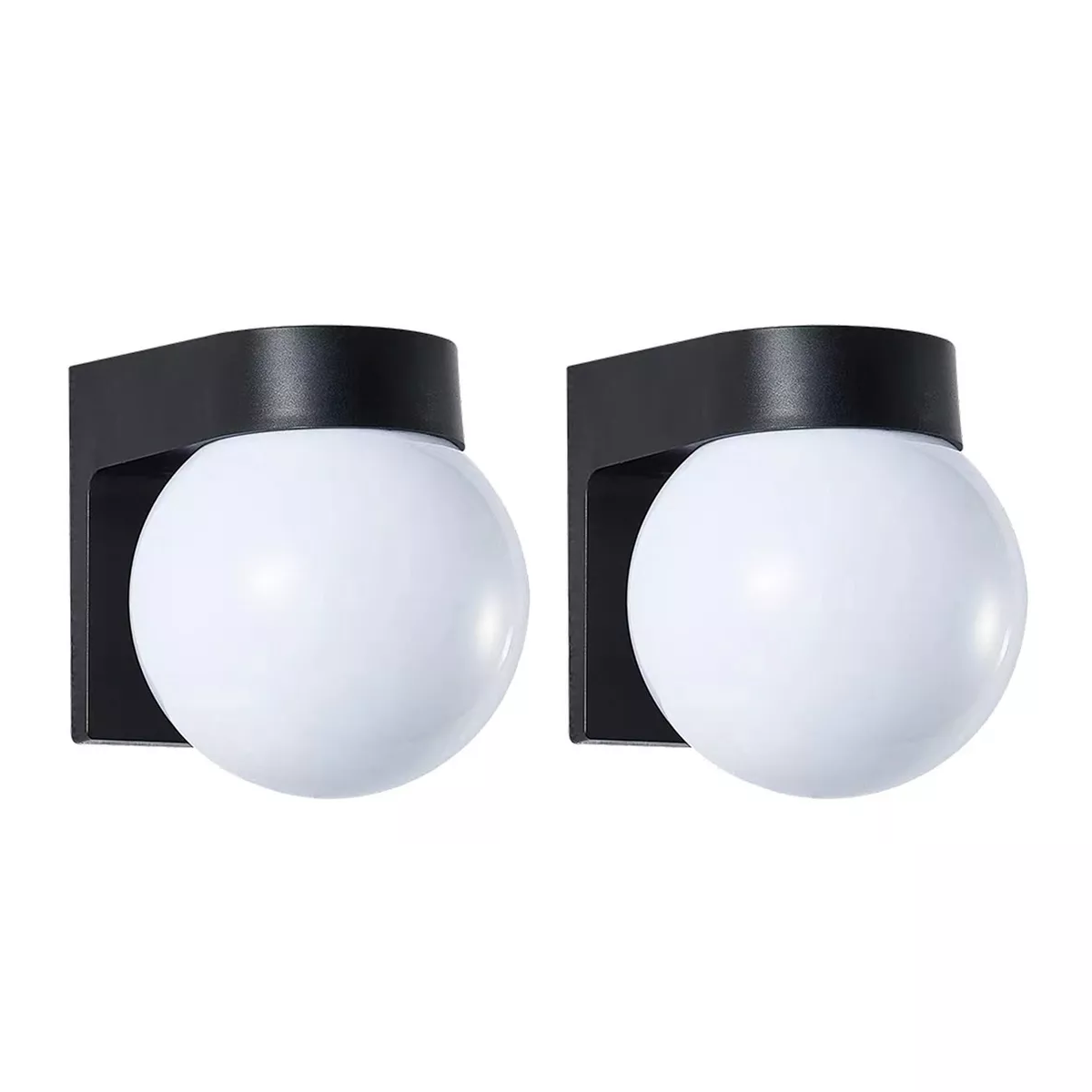 Par Lampara De Pared Exterior/interior Arbotante Tipo Globo 2pcs