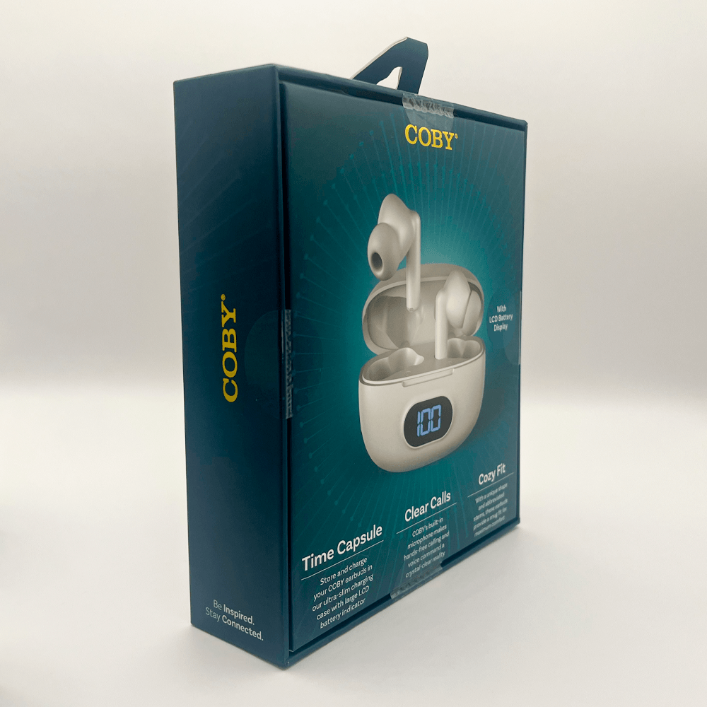 Coby Auriculares Inalámbricos Audifonos Con Estuche Y Lectura De Carga  