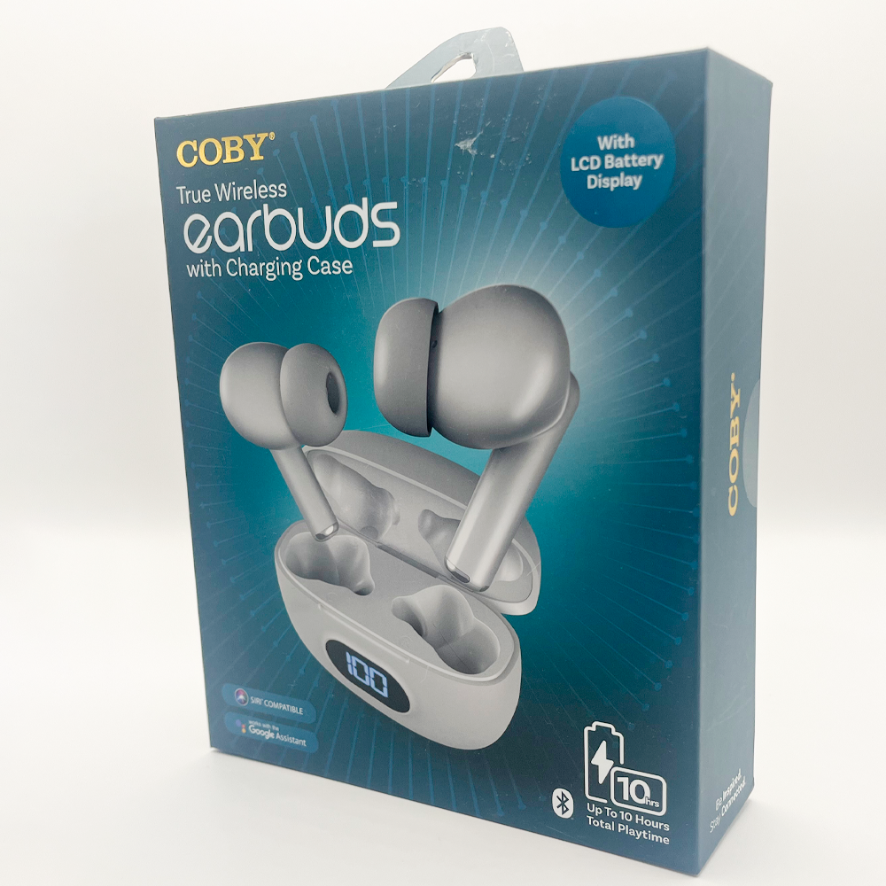 Coby Auriculares Inalámbricos Audifonos Con Estuche Y Lectura De Carga  