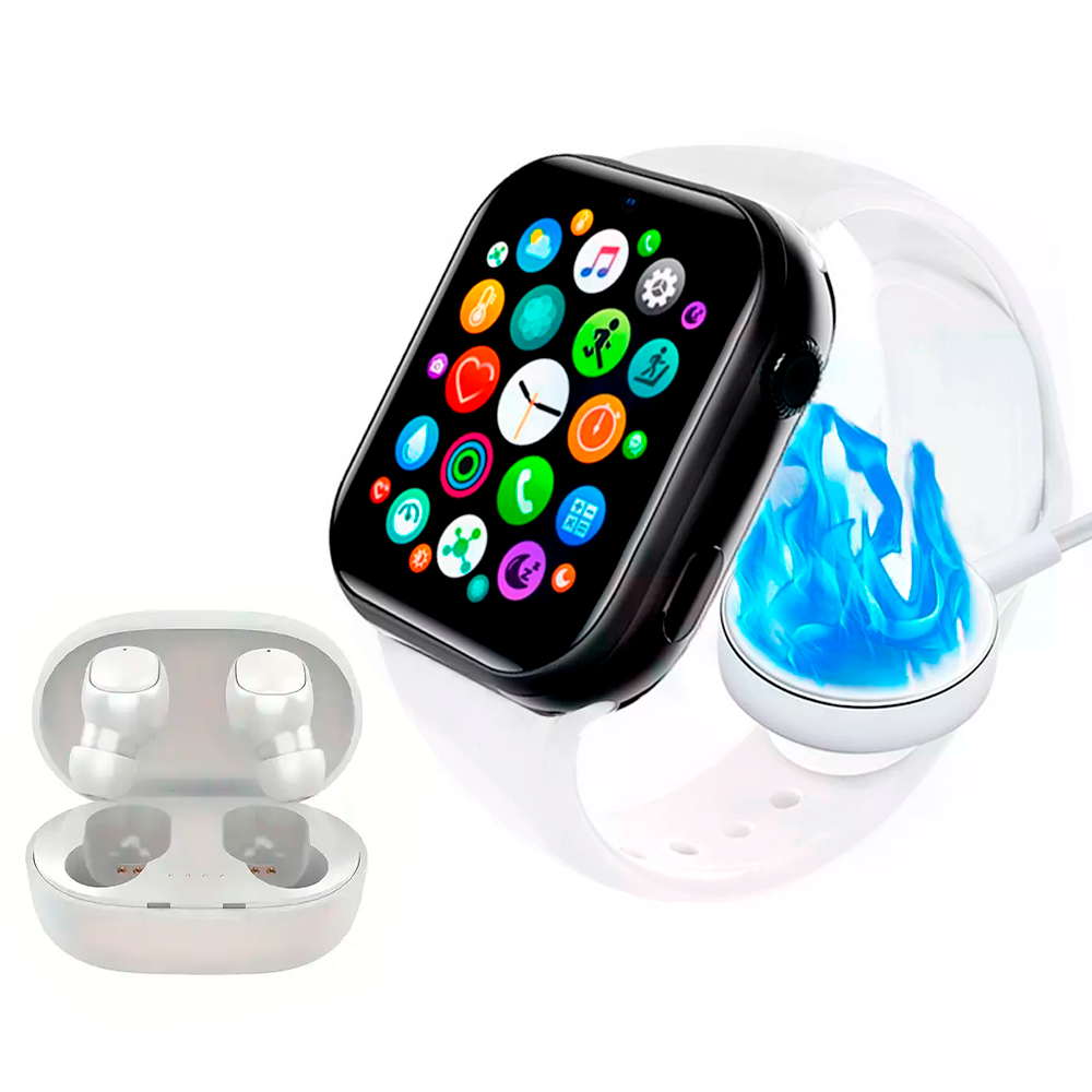 Audifonos Inalambricos In Ears Bluetooth Blanco Mas Reloj Inteligente Smartwatch Llamada Bluetooth T800 .